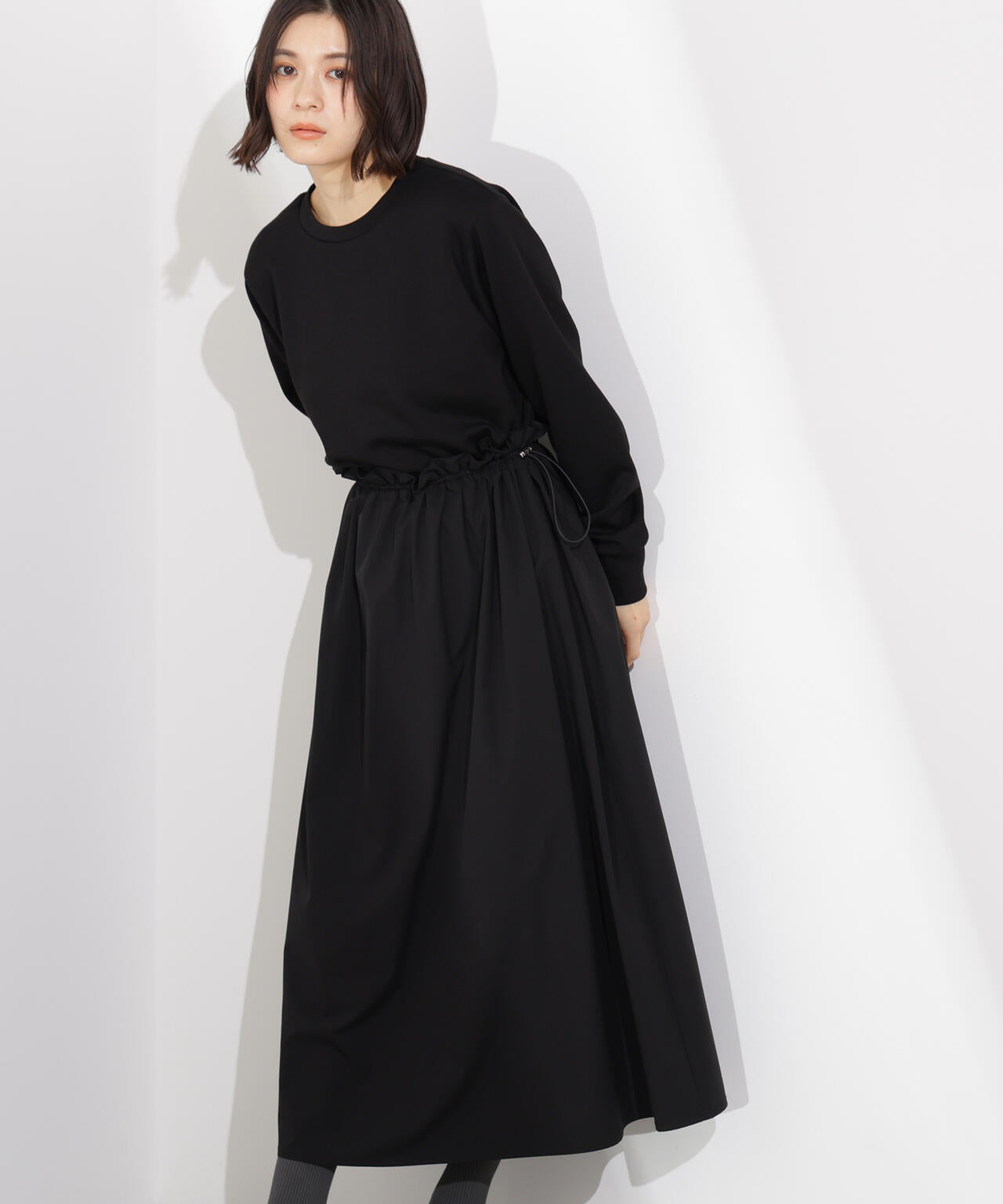 超美品★ ドロストドッキングワンピース　黒　F ドロストドッキングワンピース | N. Natural Beauty Basic*（エヌ