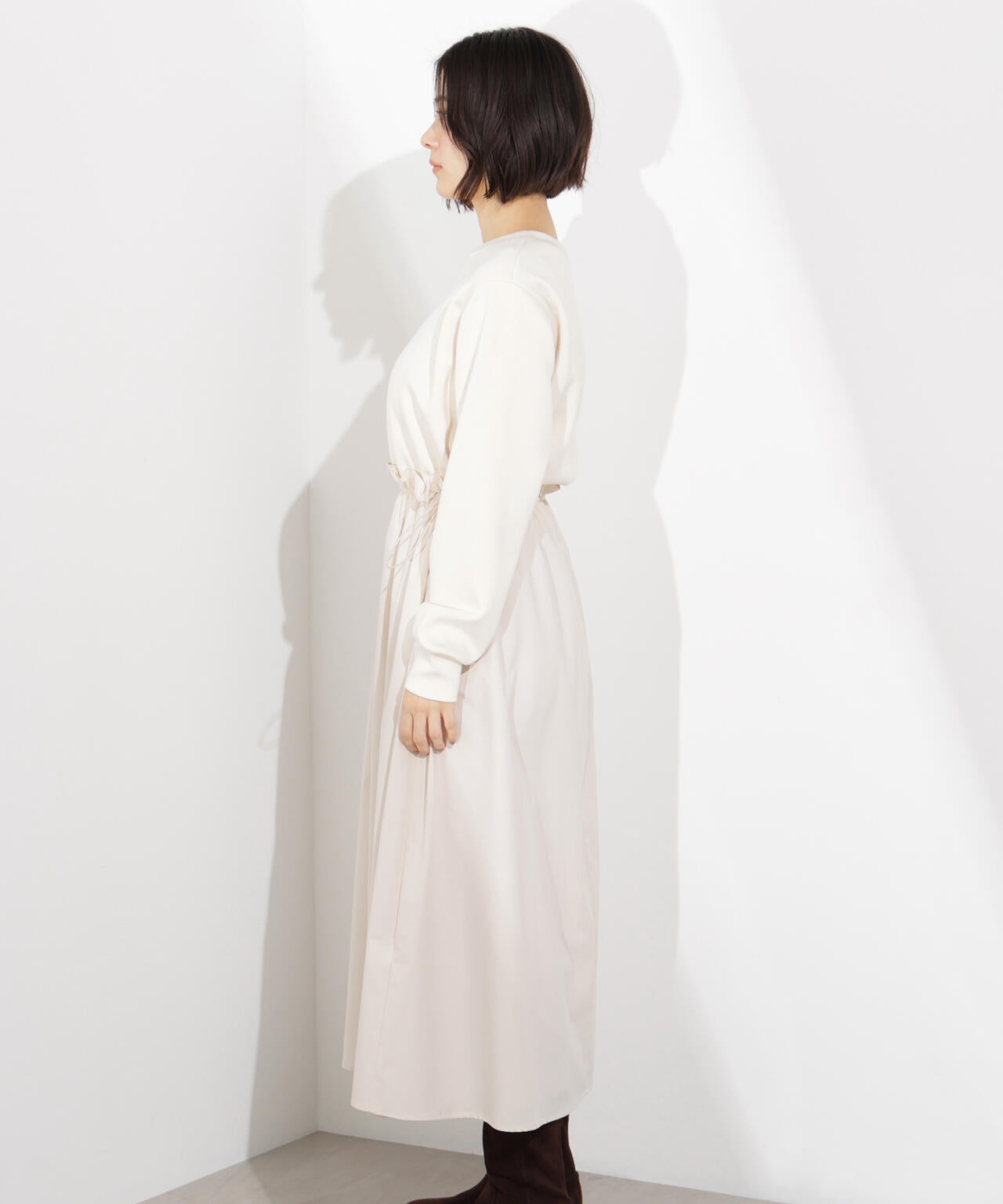 完売品✨ナゴンスタンス　ドッキングワンピース　レイヤード風　日本製　M 完売品✨ナゴンスタンス ドッキングワンピース レイヤード風 日本製 M