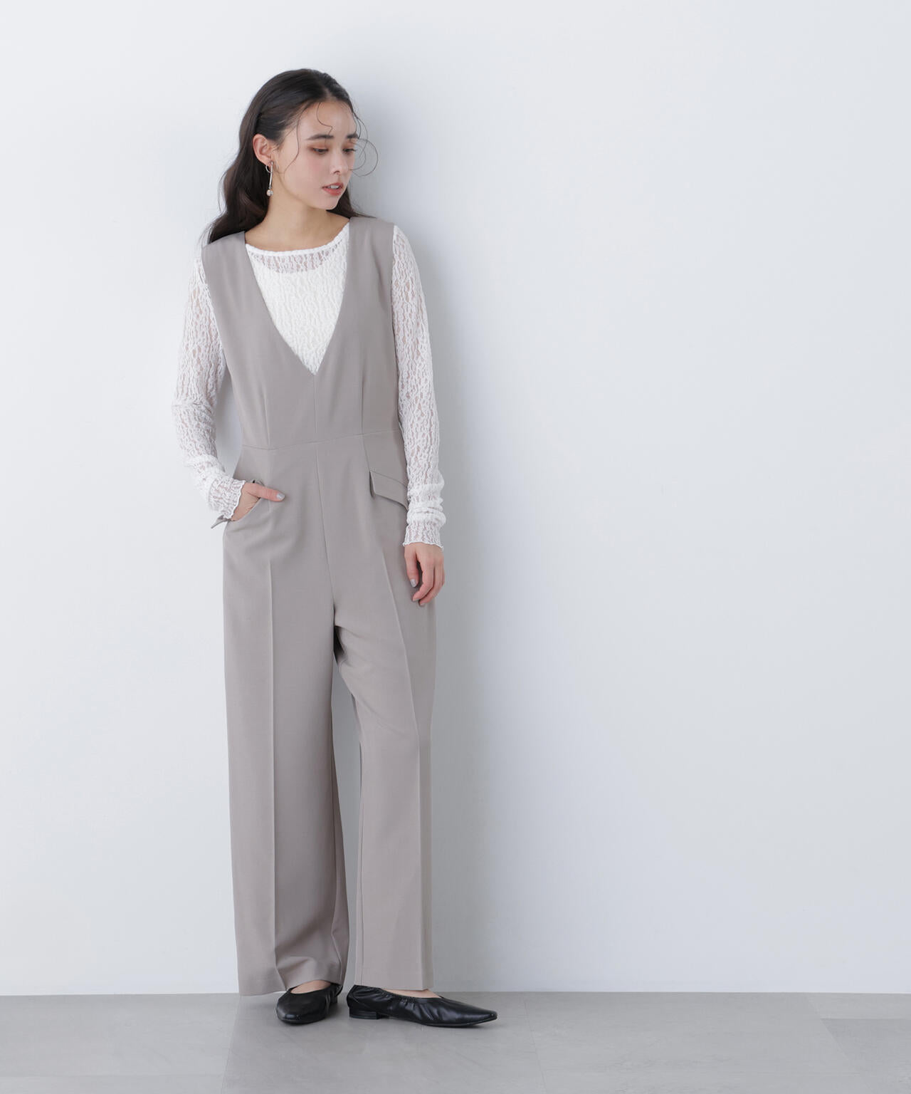美品✨machatt_Uネックオールインワン Vネックオールインワン – SELECT MOCA