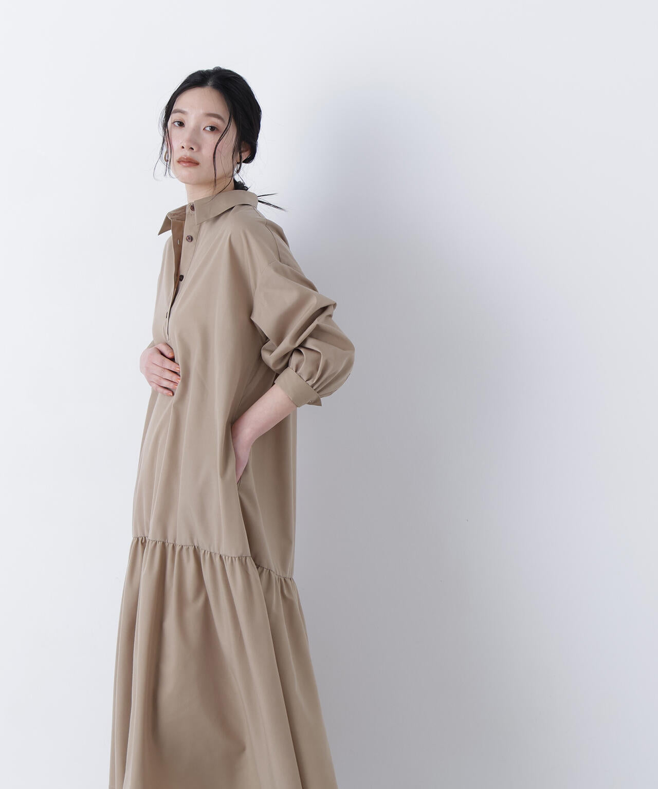 【Ｎ】オーバーシャツワンピース