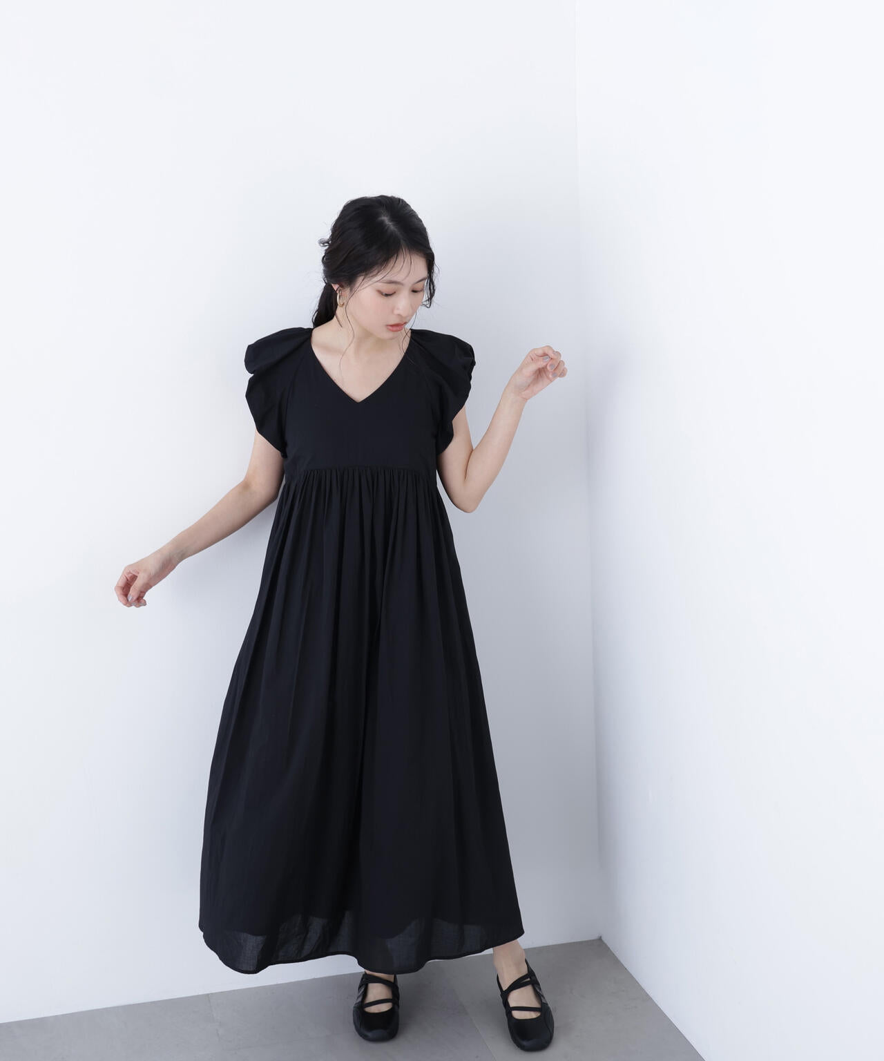 6/5～6/7 オンライン限定2buy10%OFF対象】コットンローンワンピース