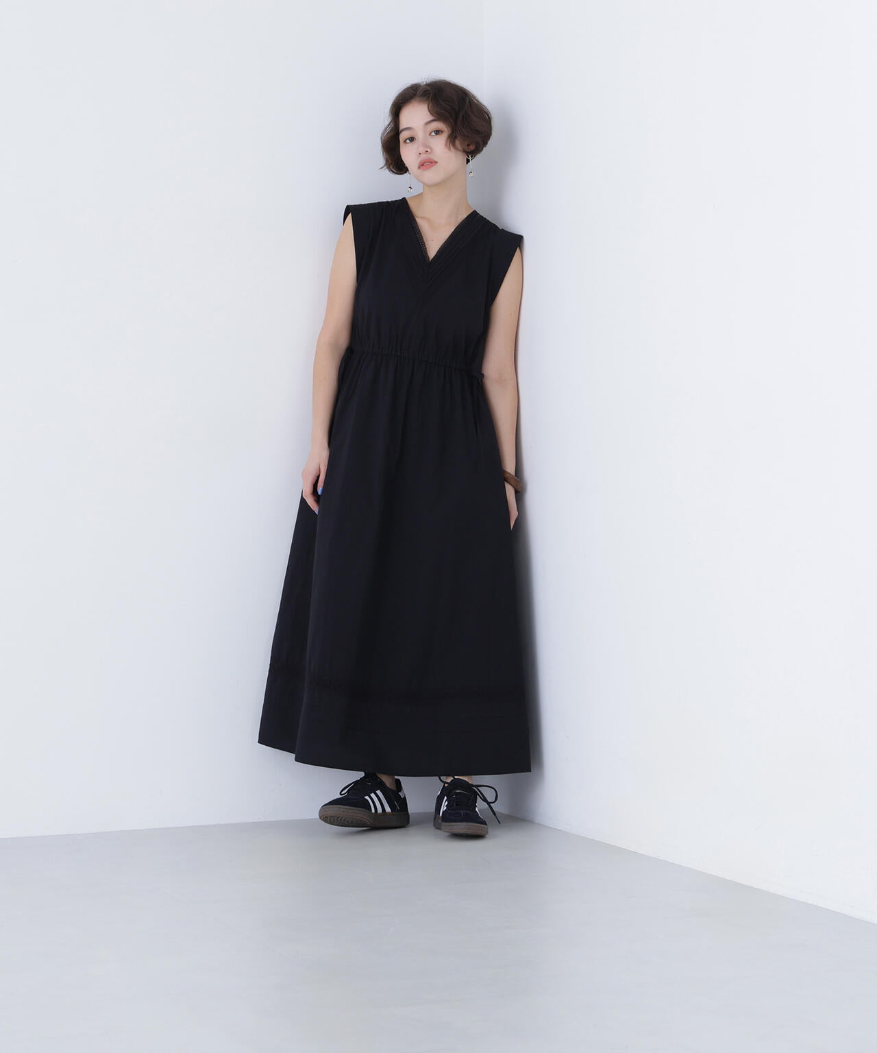 【6/5～6/7 オンライン限定2buy10%OFF対象】ピンタックレースワンピース