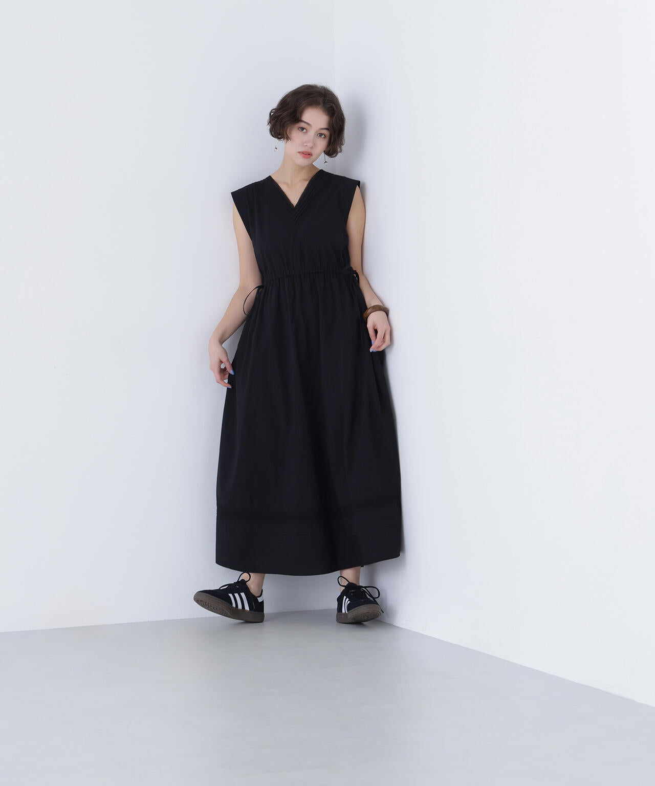 【6/5～6/7 オンライン限定2buy10%OFF対象】ピンタックレースワンピース