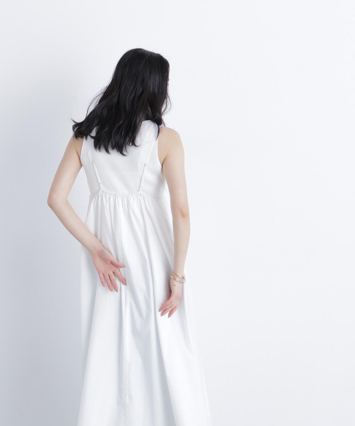 レース切替コットンブレンドキャミワンピース | N. Natural Beauty 