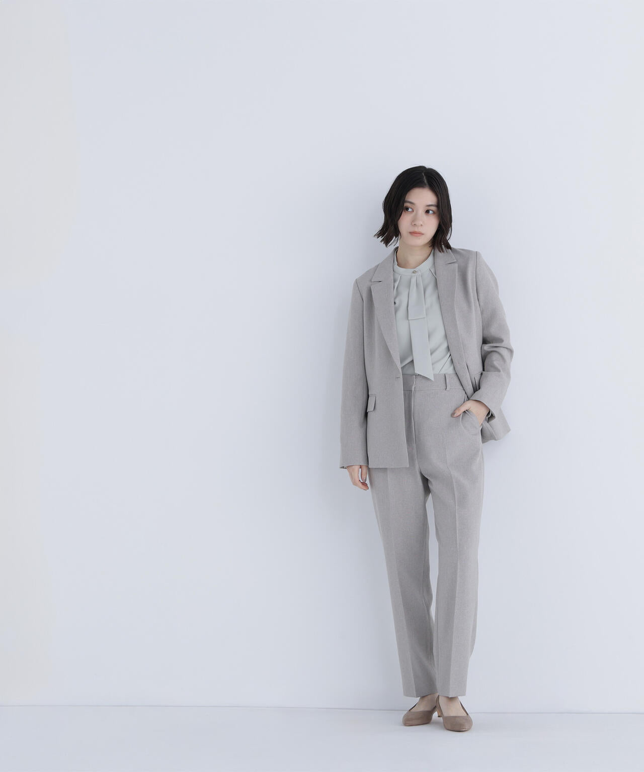 メランジシャークスキン SETUP テーラードジャケット | NATURAL BEAUTY