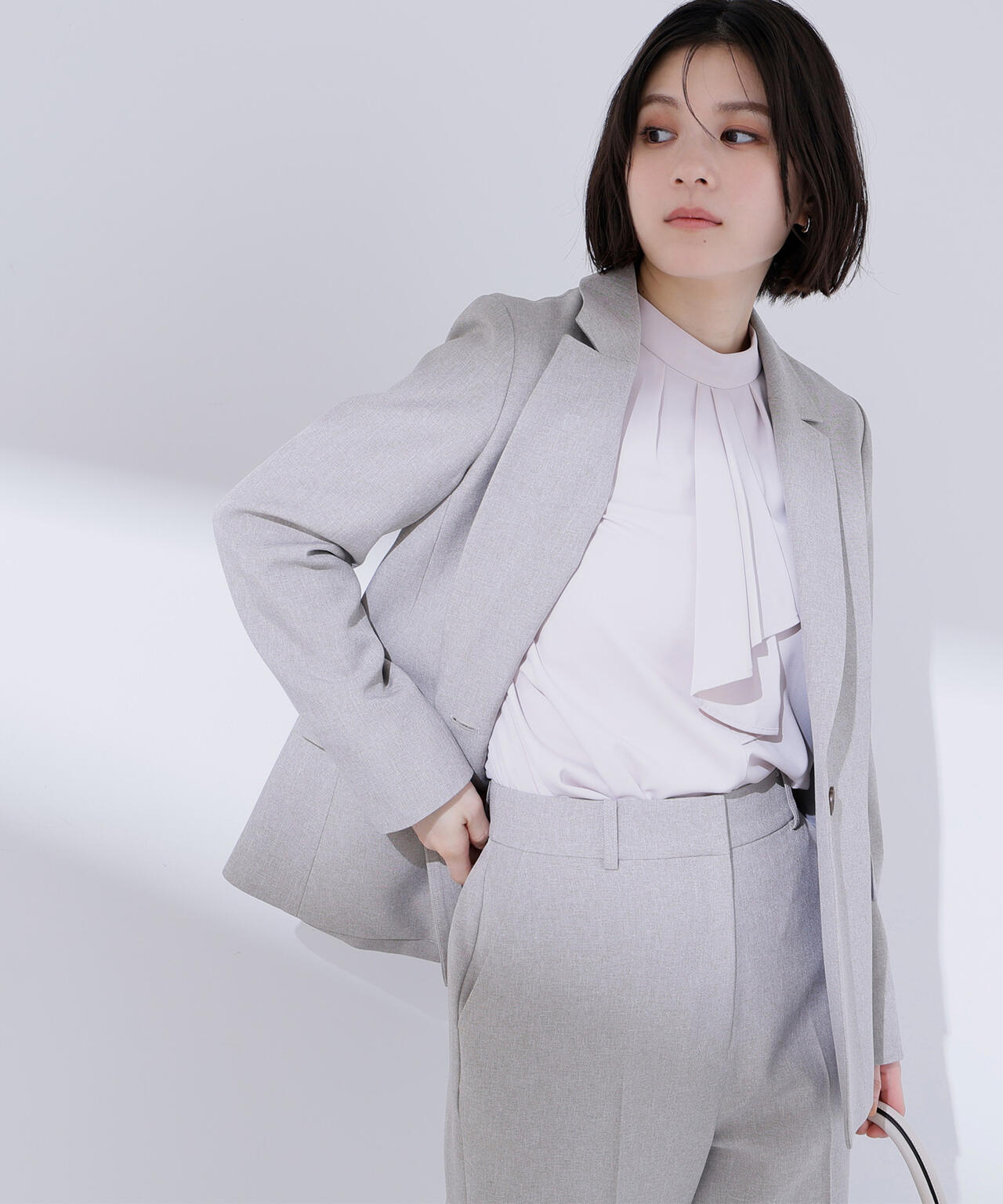 メランジシャークスキン SETUP テーラードジャケット | NATURAL BEAUTY