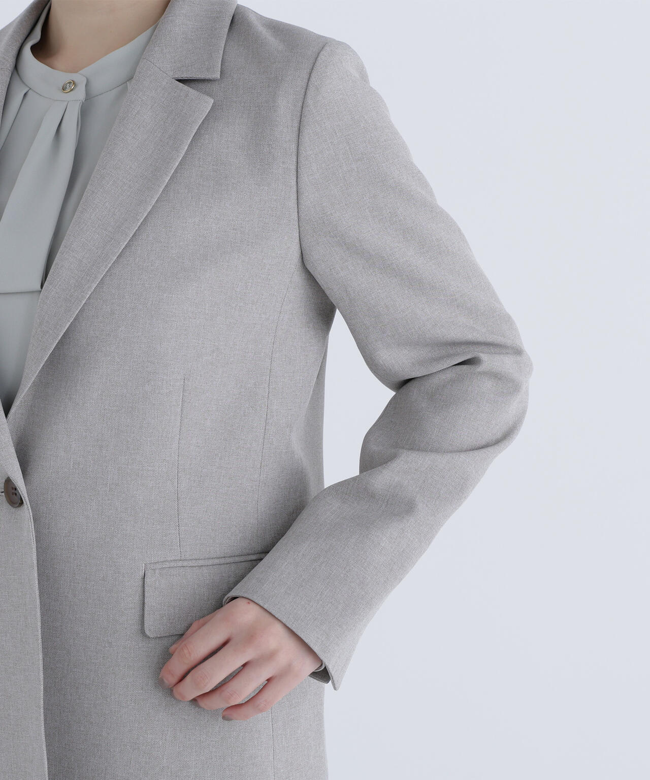 メランジシャークスキン SETUP テーラードジャケット | NATURAL BEAUTY