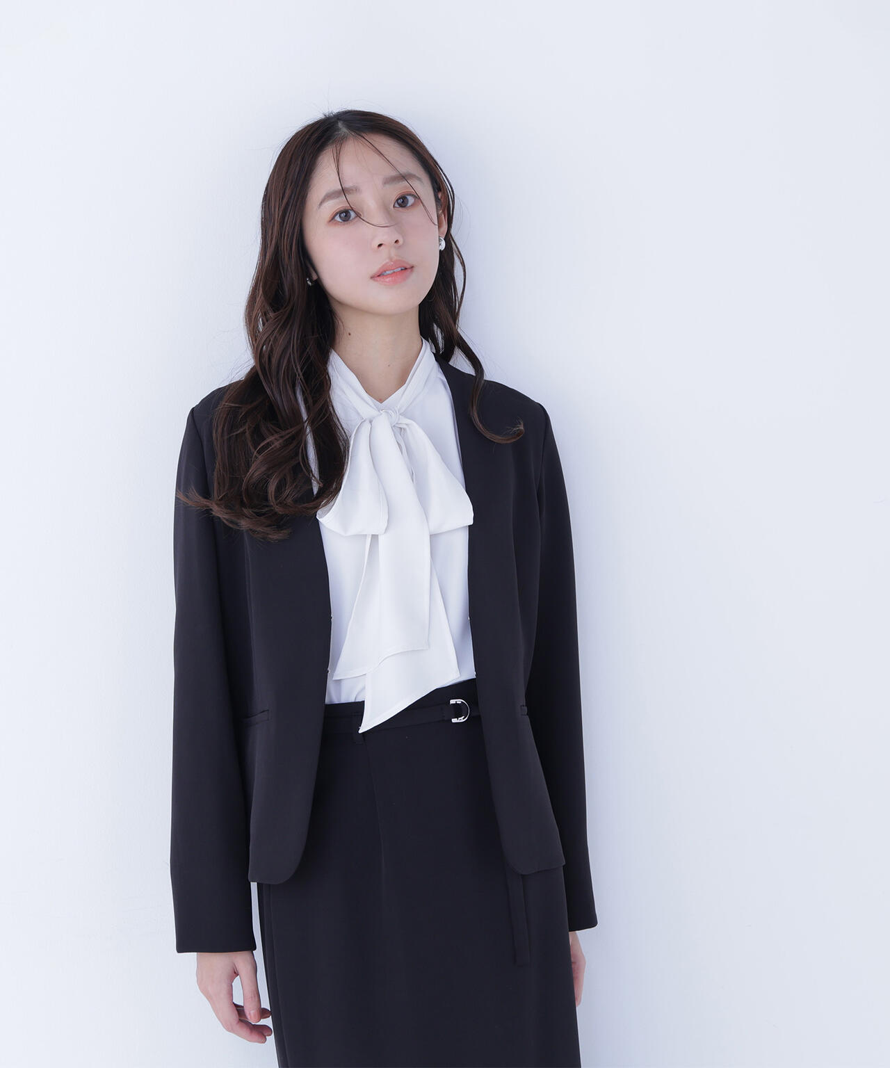 ダブルクロスストレッチ SETUP ノーカラージャケット | NATURAL BEAUTY