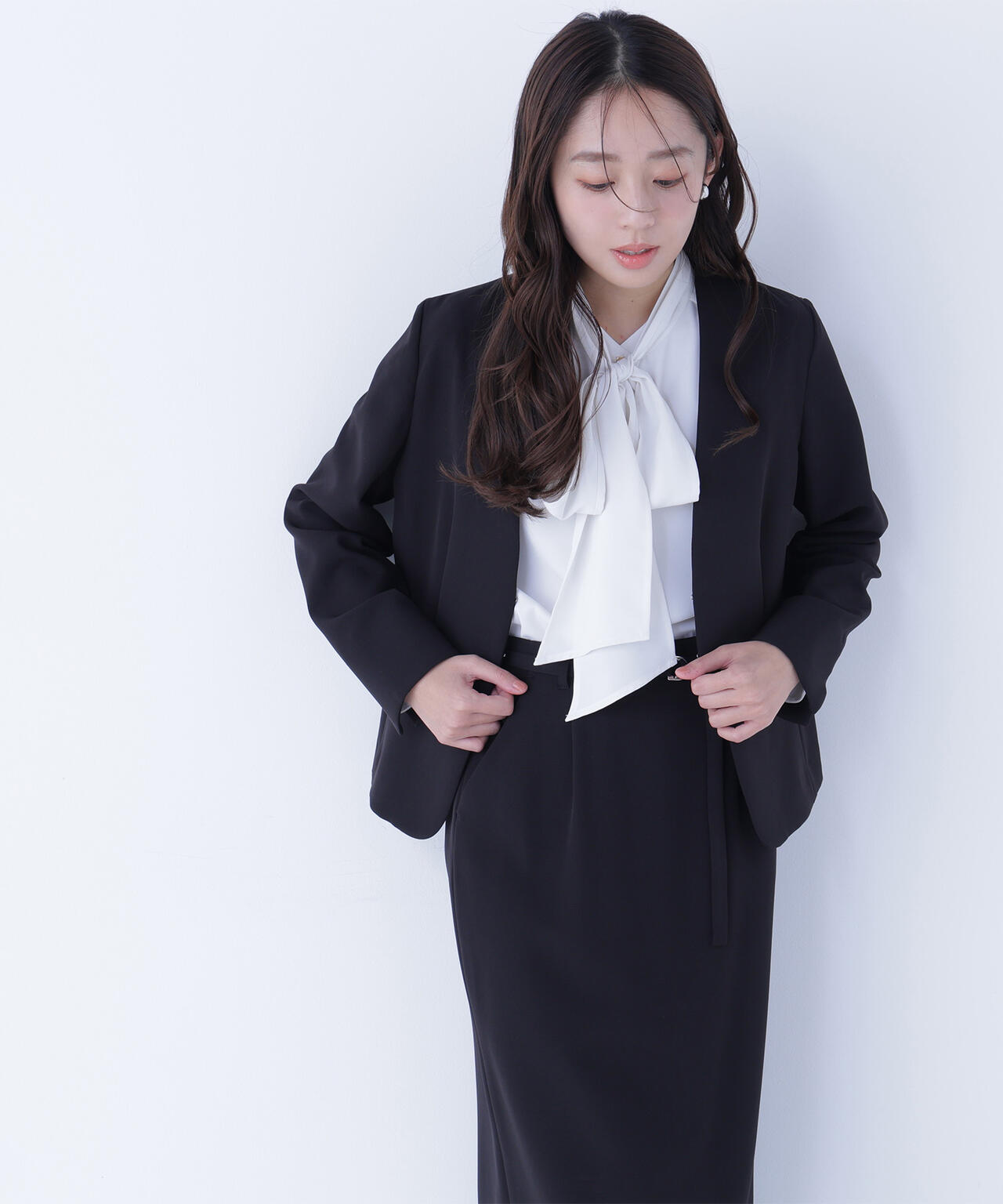 ダブルクロスストレッチ SETUP ノーカラージャケット