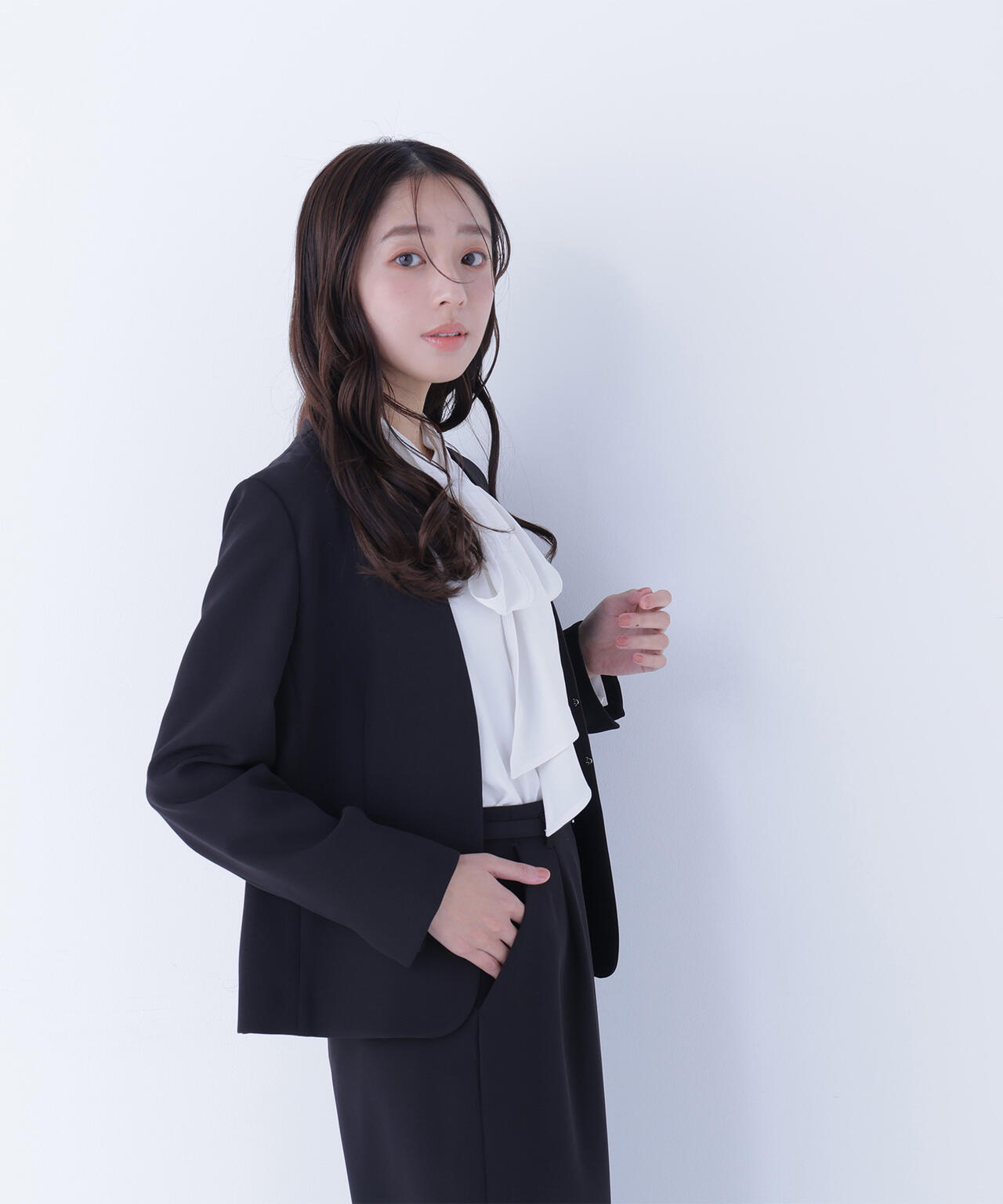 ダブルクロスストレッチ SETUP ノーカラージャケット