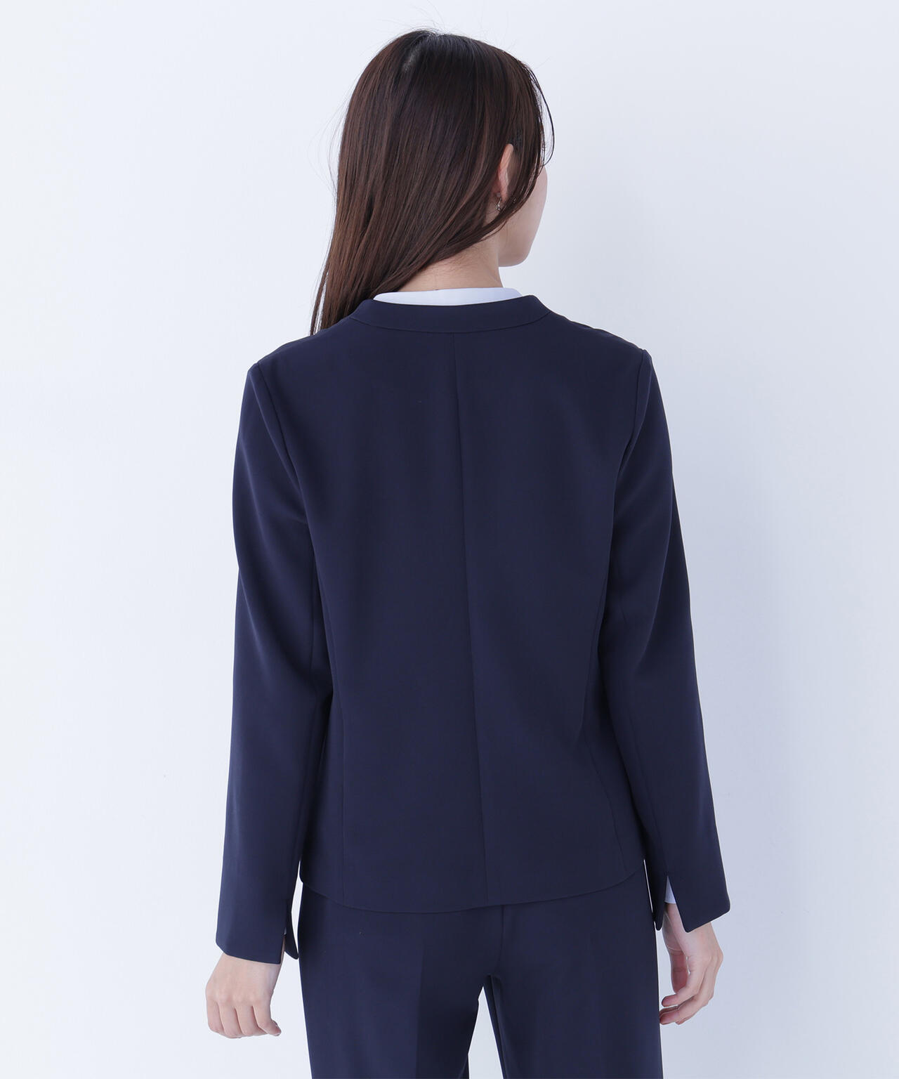 ダブルクロスストレッチ SETUP ノーカラージャケット