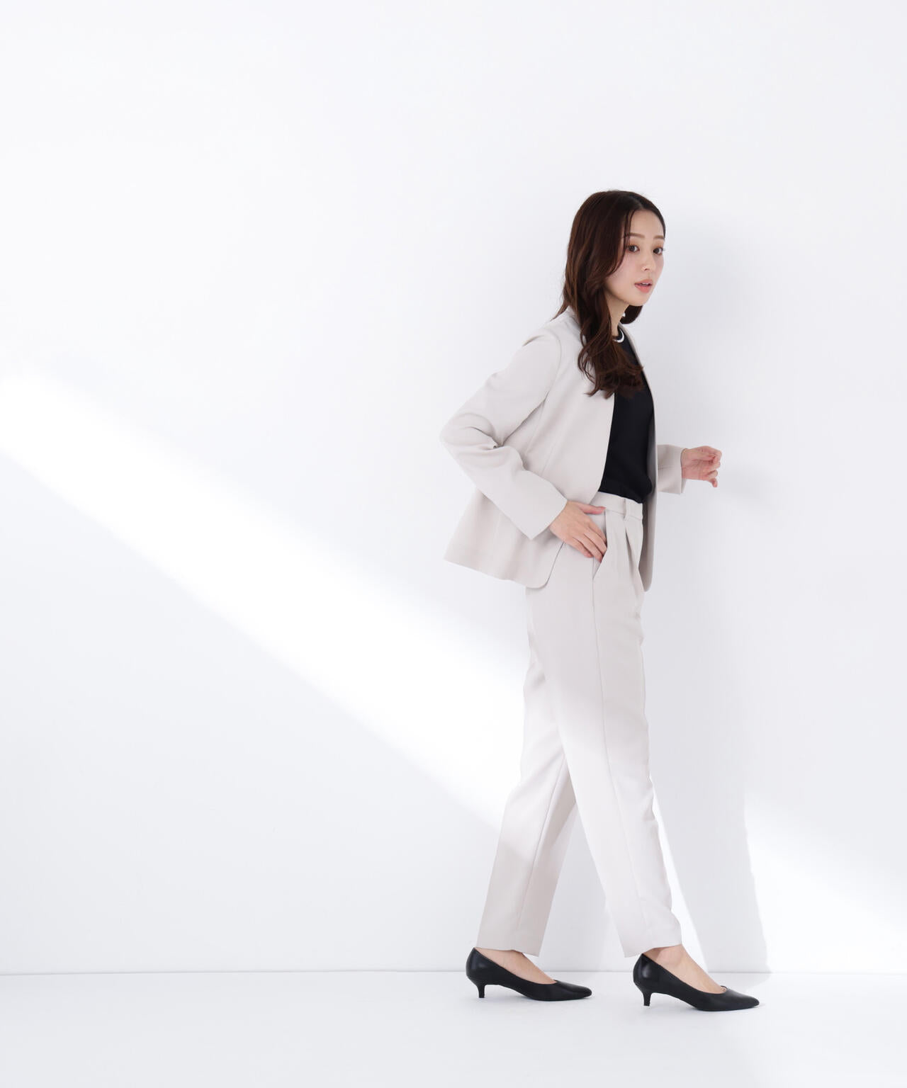 ドビーツイル SETUP ノーカラージャケット | NATURAL BEAUTY BASIC