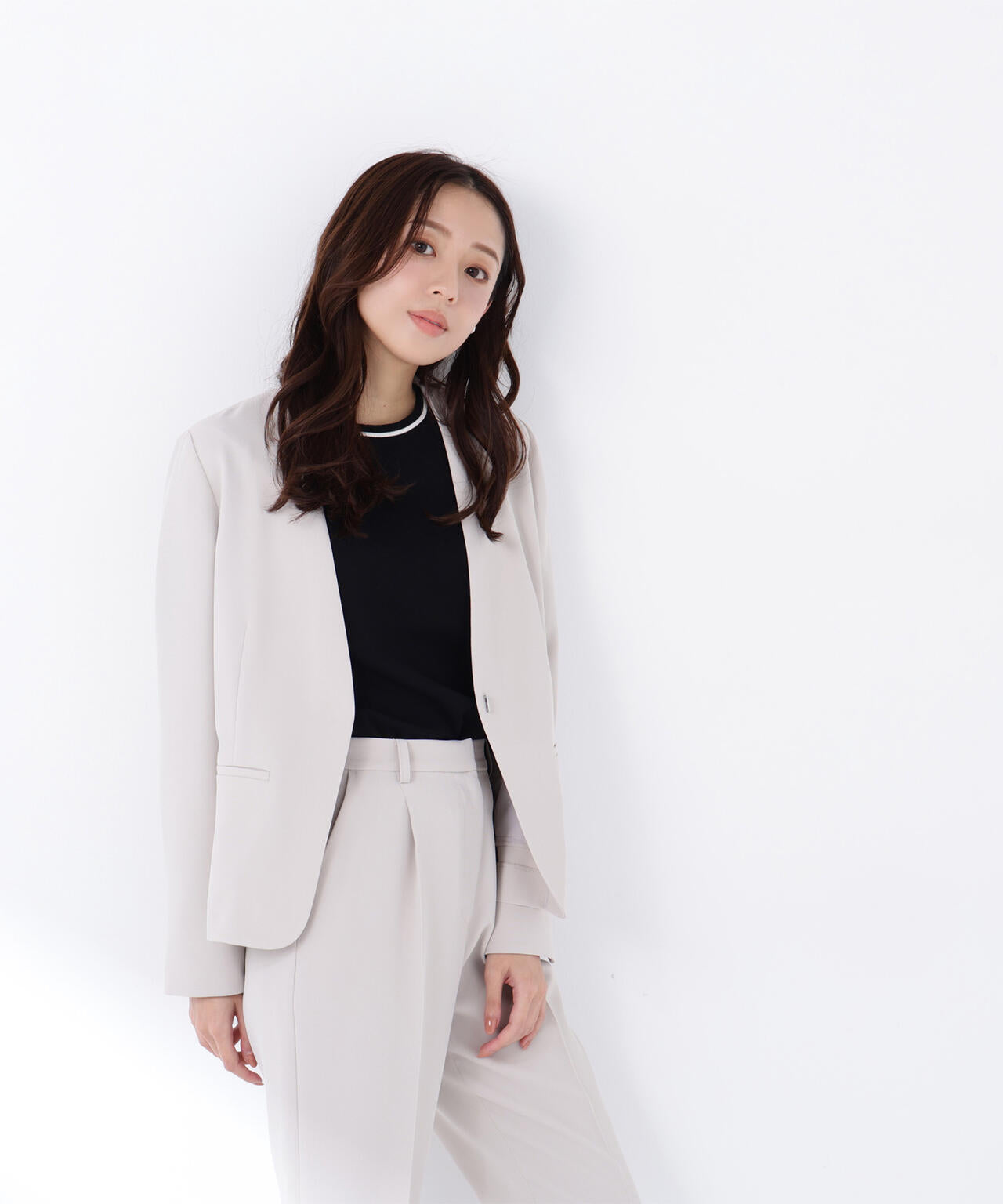 ドビーツイル SETUP ノーカラージャケット