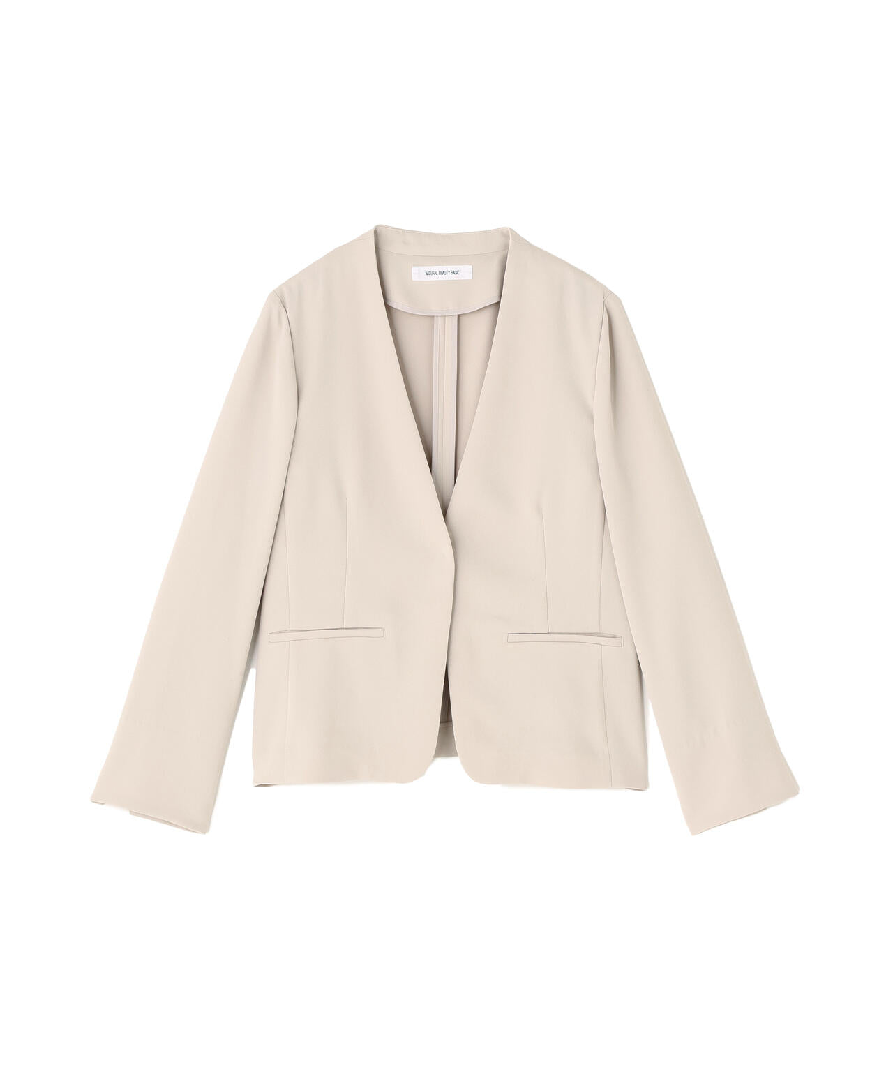 NATURAL BEAUTY BASIC ドビーツイル SETUP ドビーツイル SETUP ノーカラージャケット | NATURAL BEAUTY BASIC