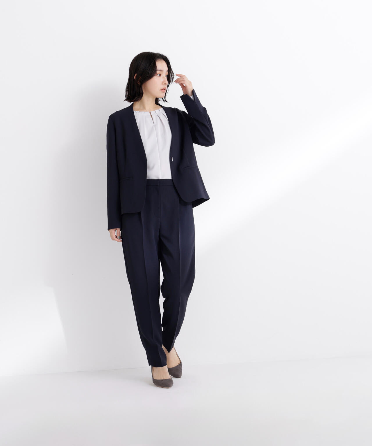 ドビーツイル SETUP ノーカラージャケット | NATURAL BEAUTY BASIC