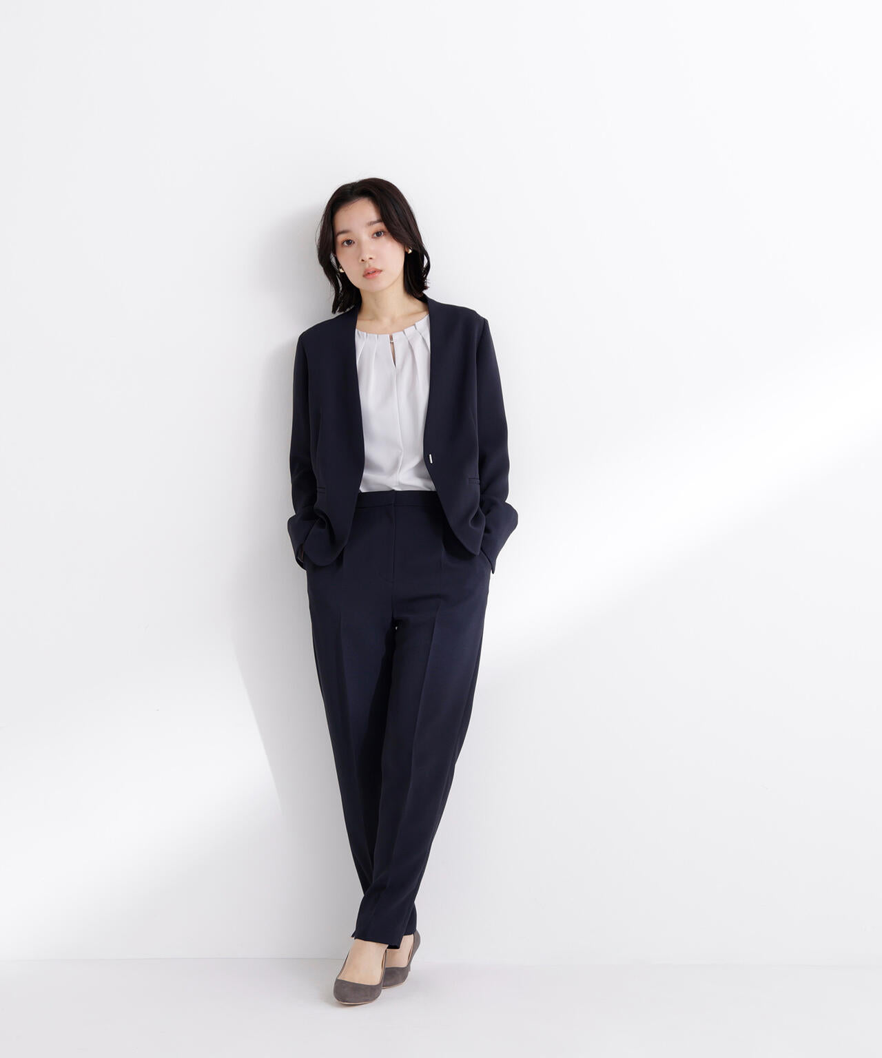 ドビーツイル SETUP ノーカラージャケット | NATURAL BEAUTY BASIC