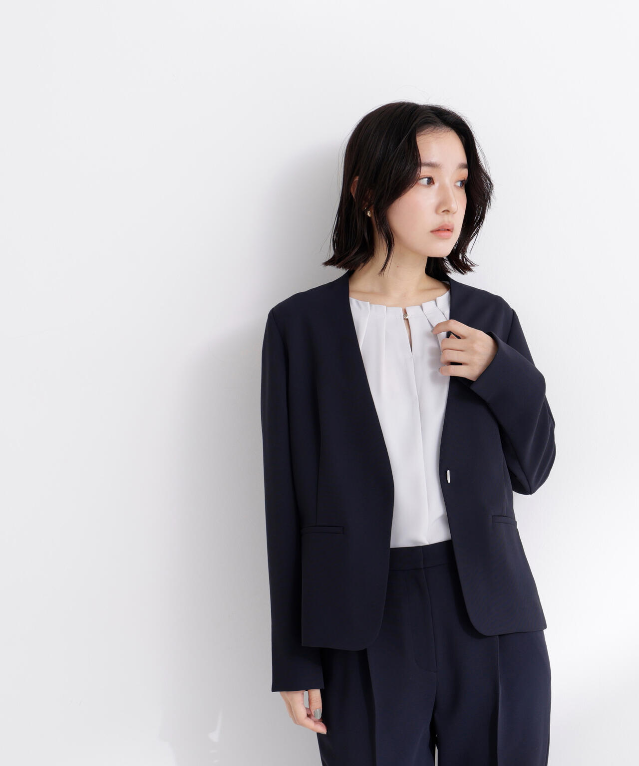 ドビーツイル SETUP ノーカラージャケット