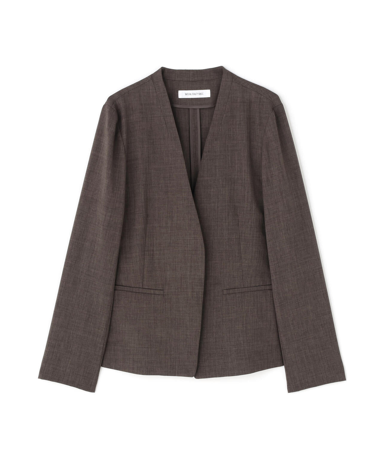 リネンライク SETUP ノーカラージャケット