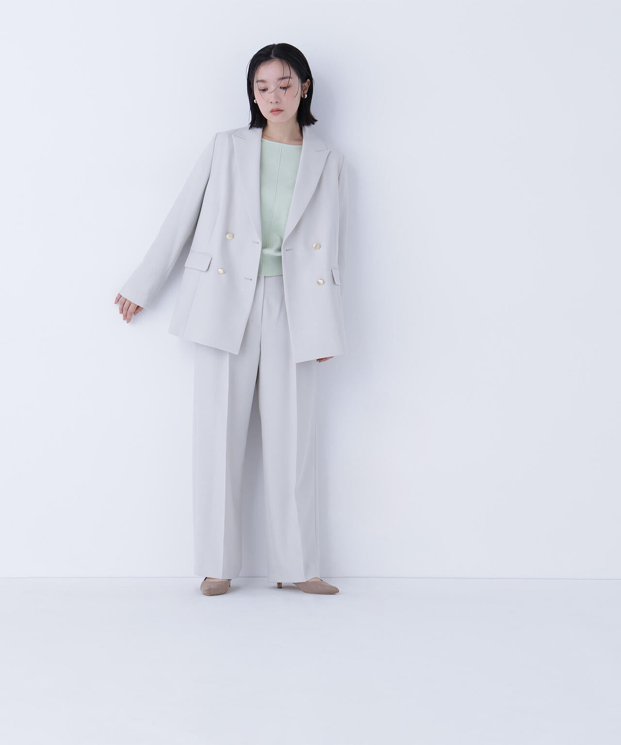 ダブルブレスト  SETUP ボクシージャケット