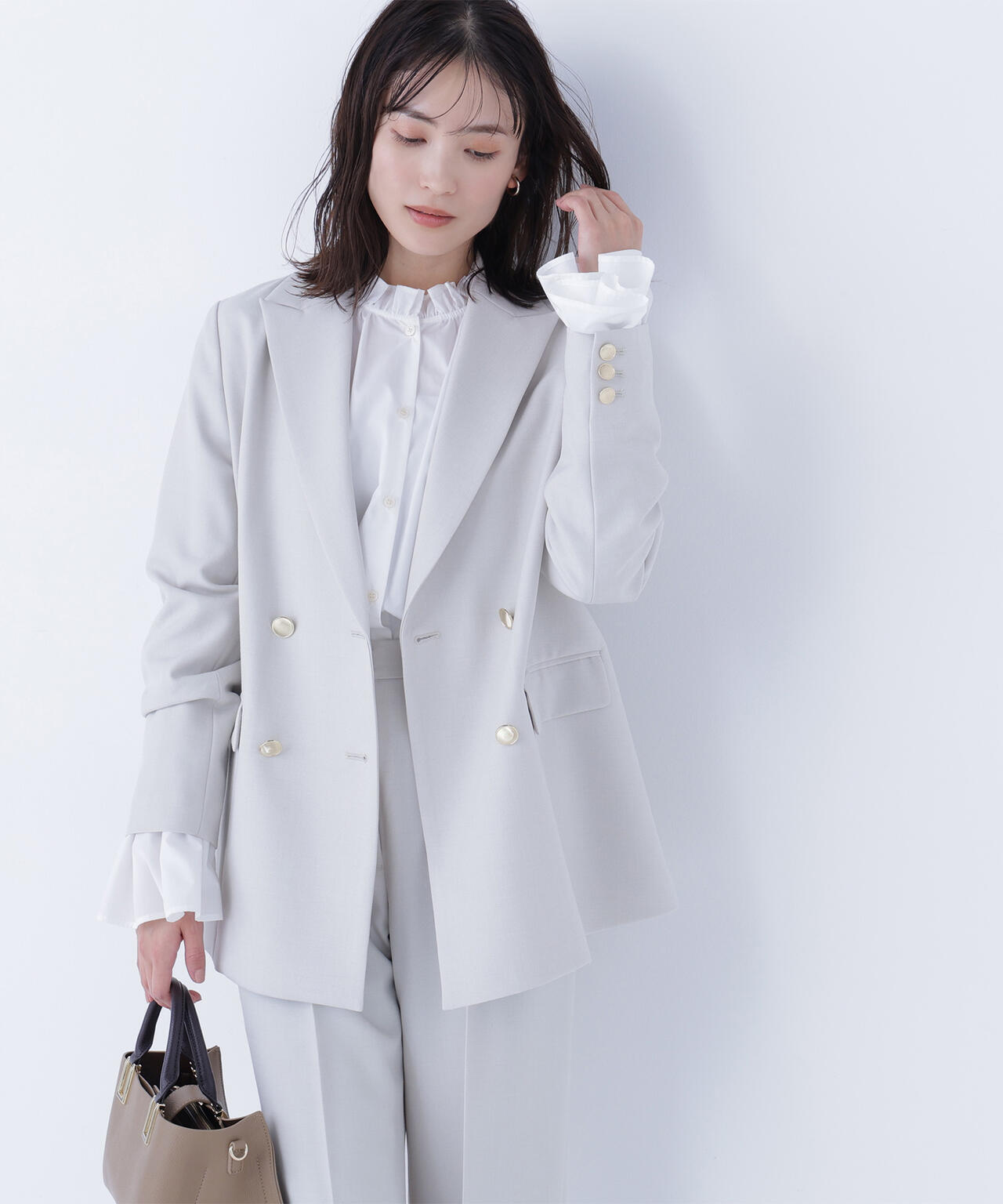 ダブルブレスト  SETUP ボクシージャケット