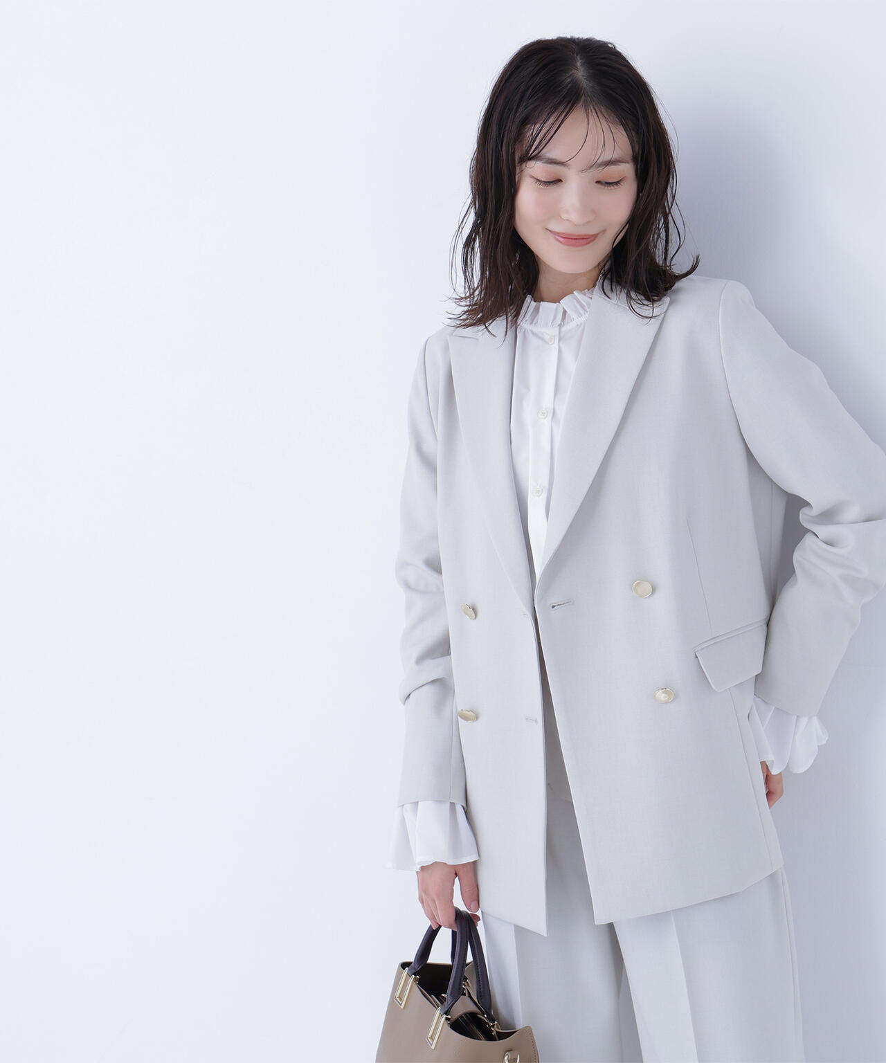 ダブルブレスト  SETUP ボクシージャケット