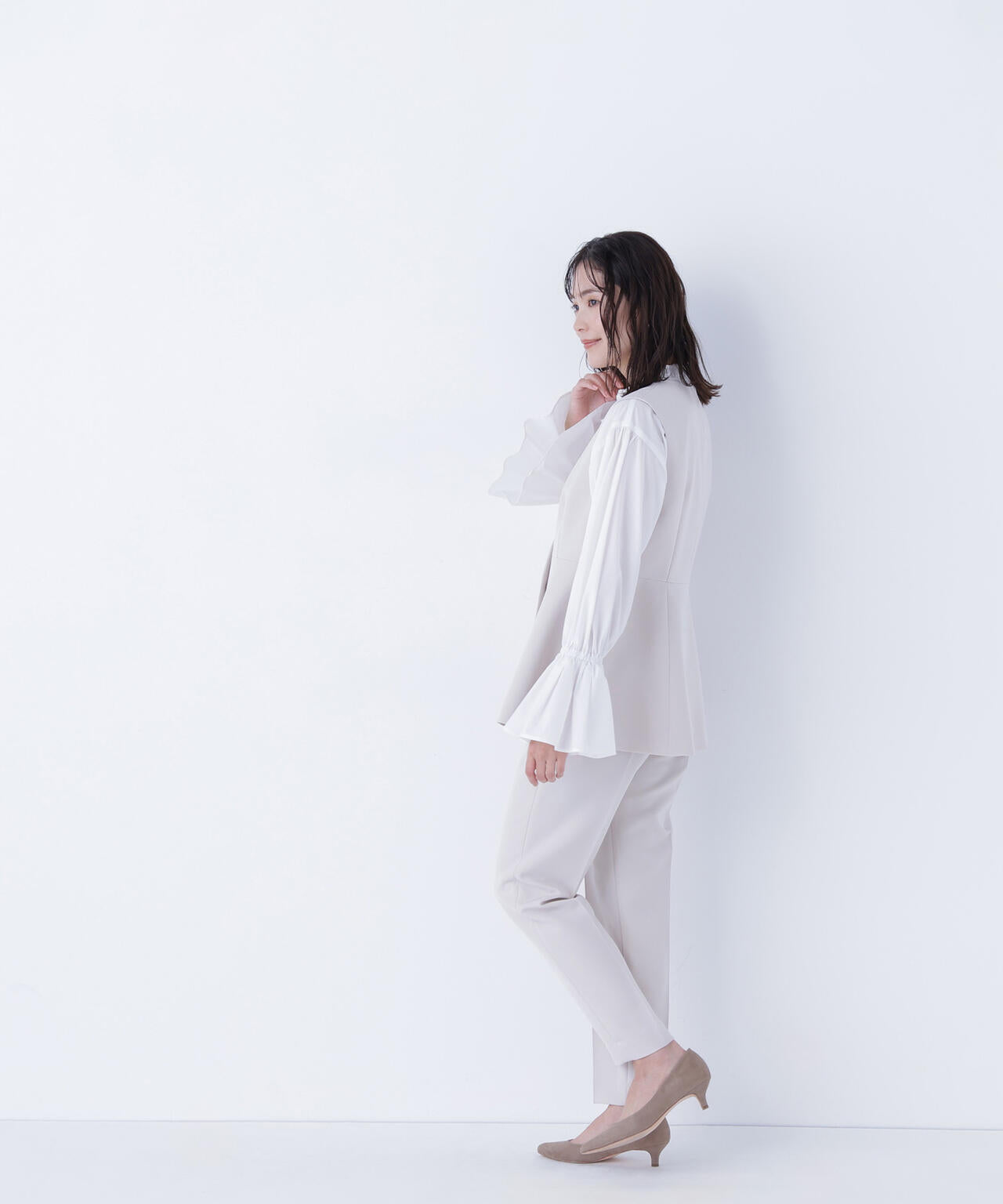 フロントボタンペプラムジレ SETUP