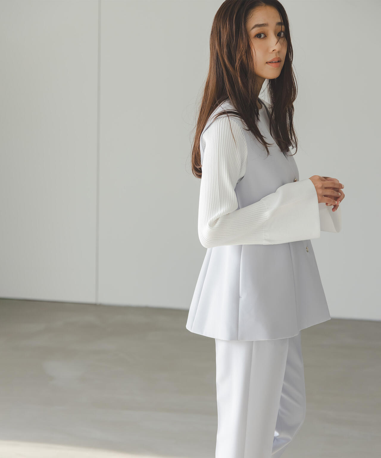 フロントボタンペプラムジレ SETUP