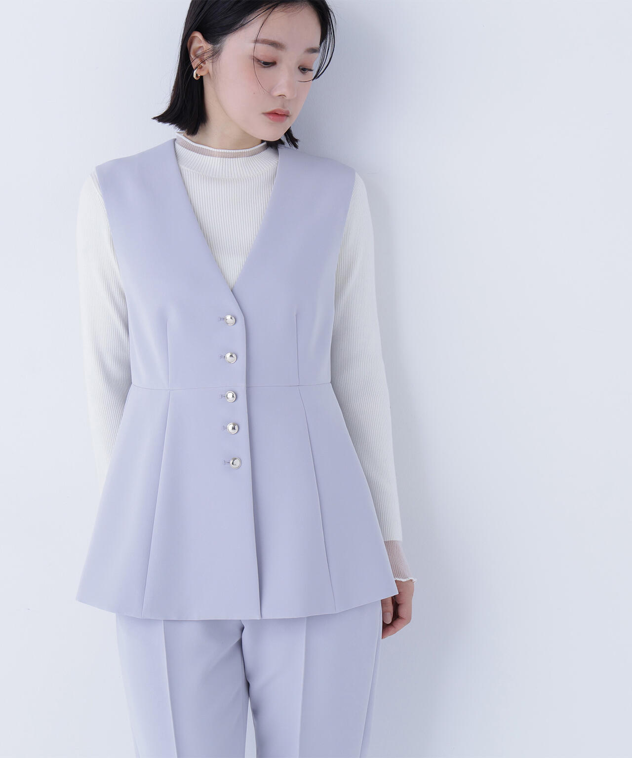 フロントボタンペプラムジレ SETUP | NATURAL BEAUTY BASIC