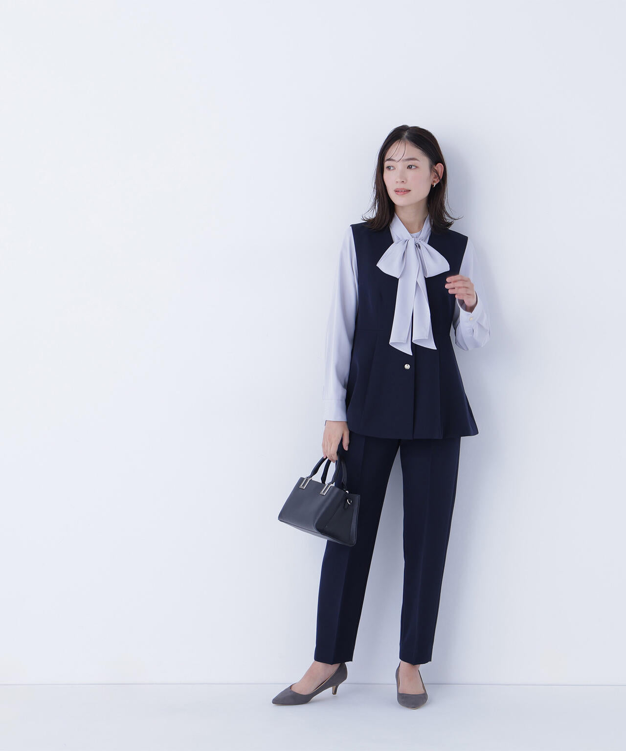 フロントボタンペプラムジレ SETUP