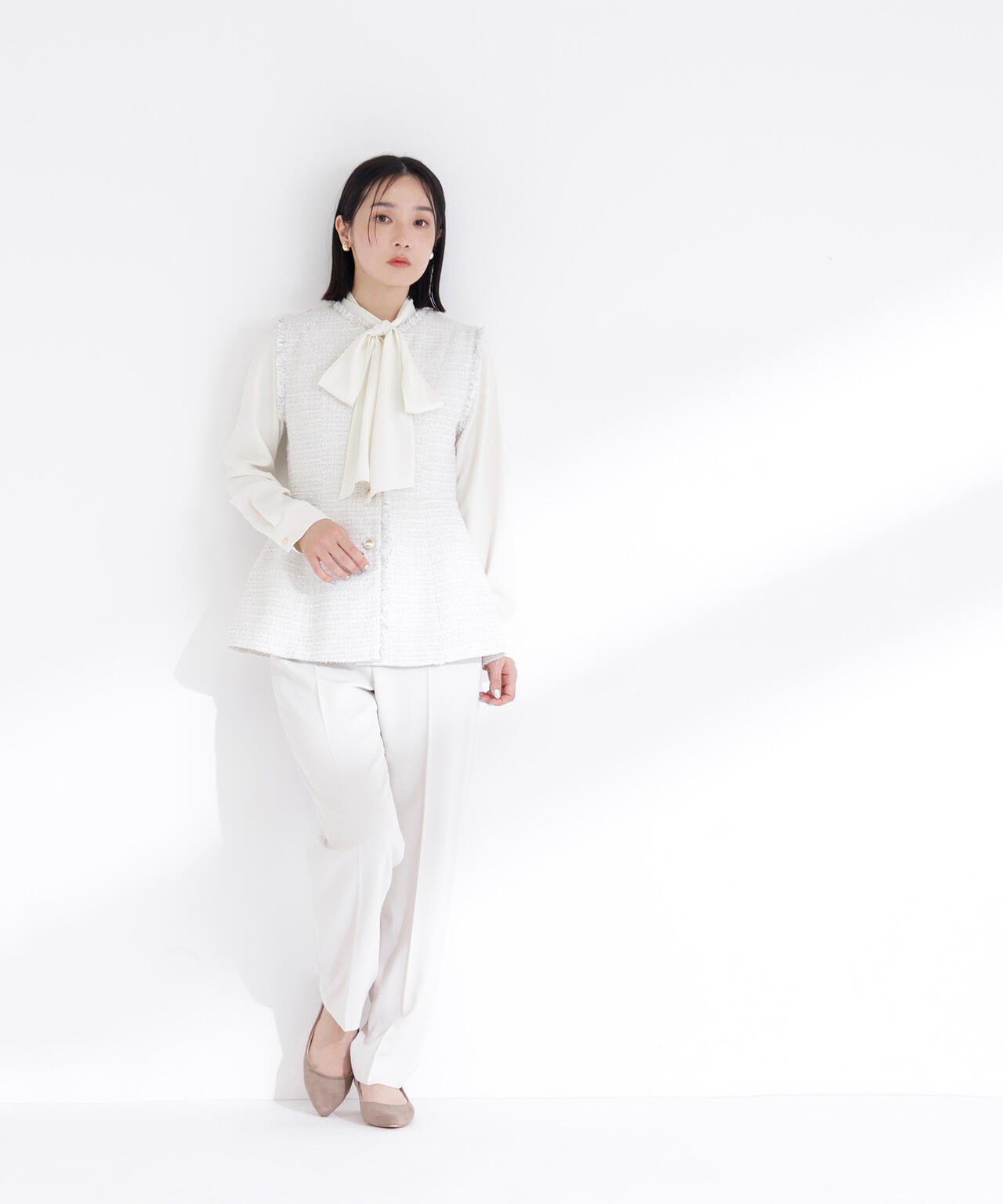 ツイードシリーズ ペプラムジレ | NATURAL BEAUTY BASIC（ナチュラル