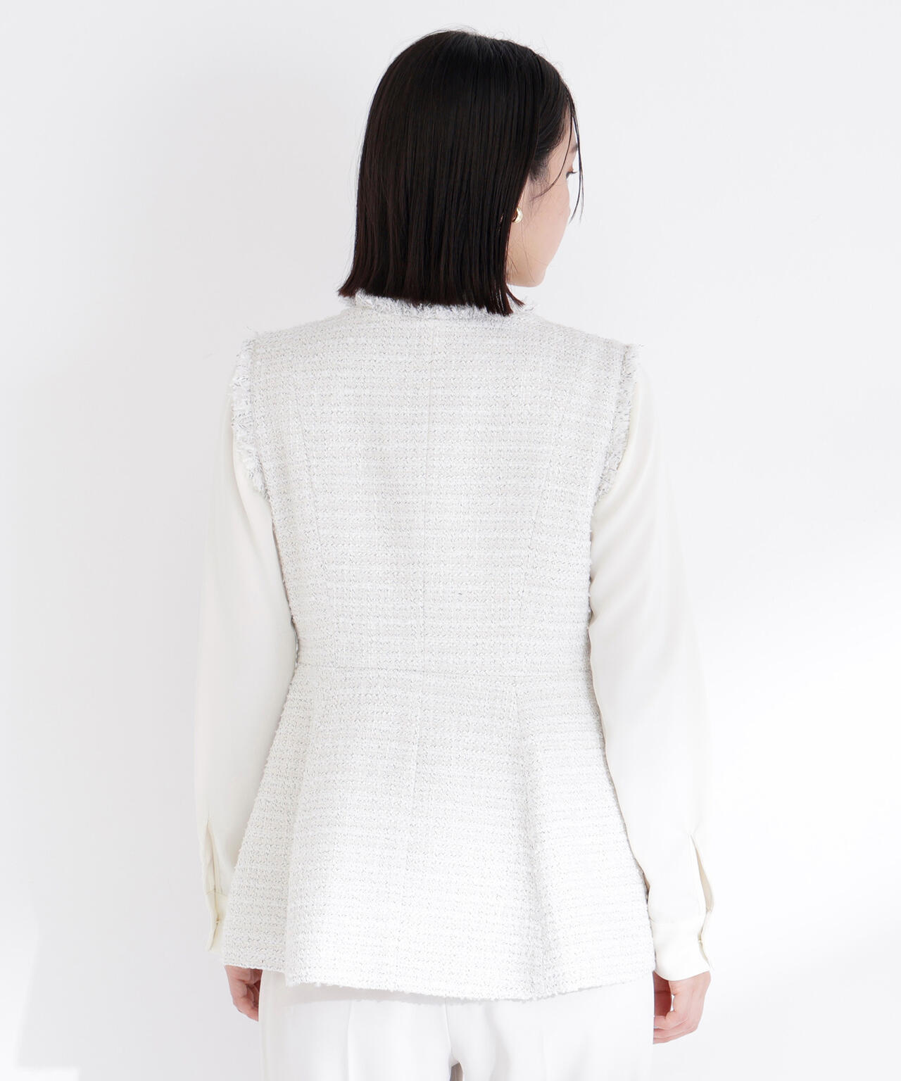 ツイードシリーズ ペプラムジレ