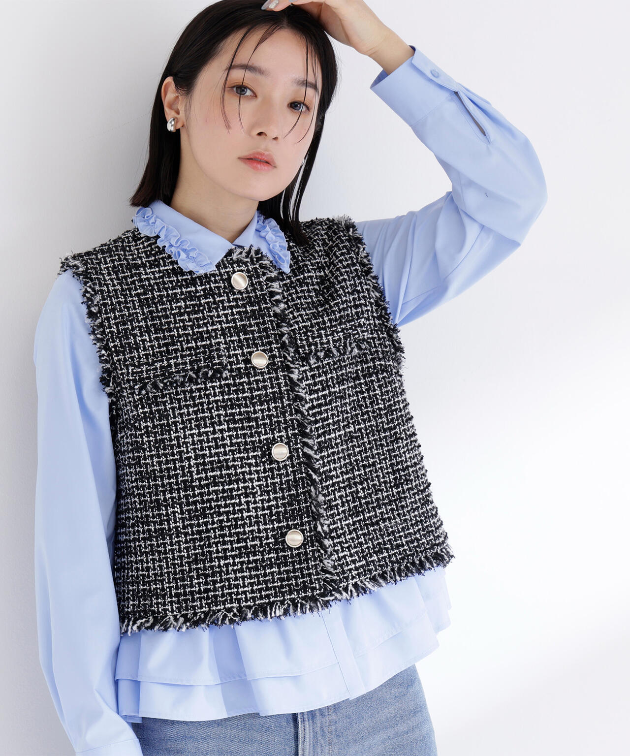 ツイードシリーズ コンパクトジレ