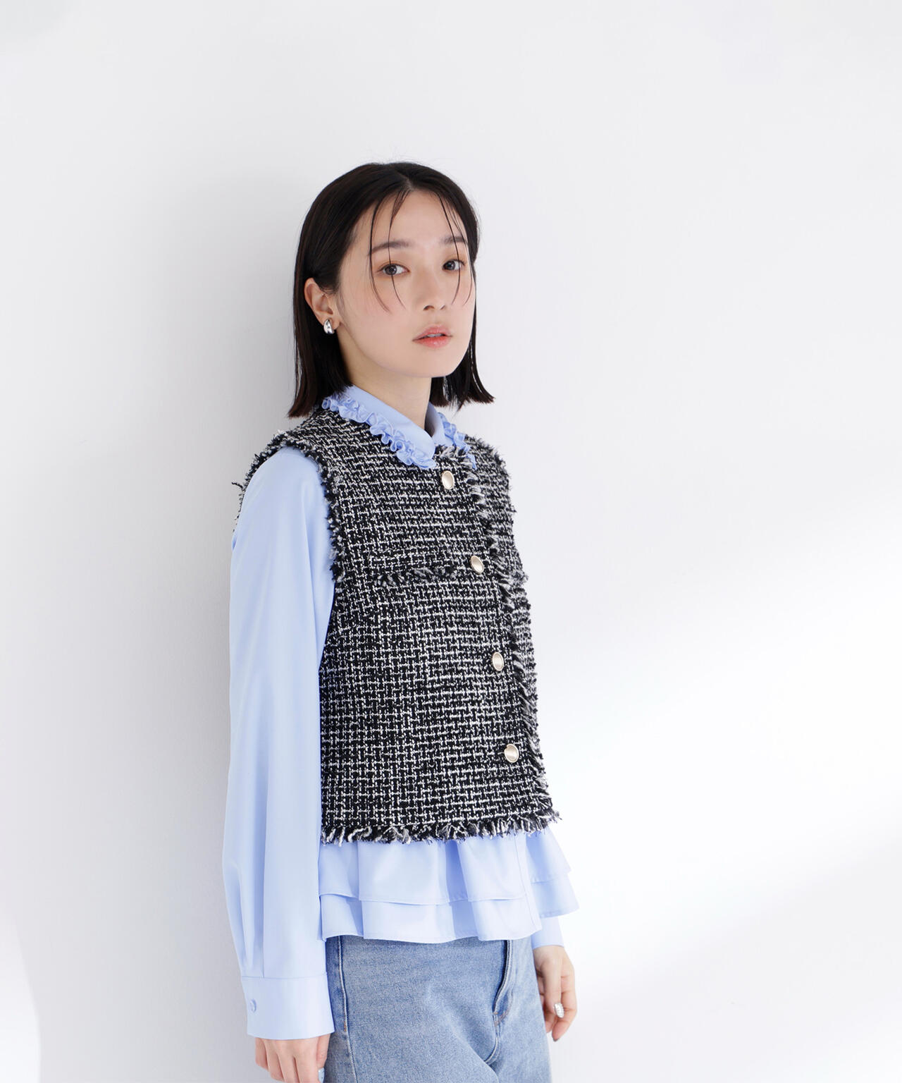 ツイードシリーズ コンパクトジレ | NATURAL BEAUTY BASIC（ナチュラル