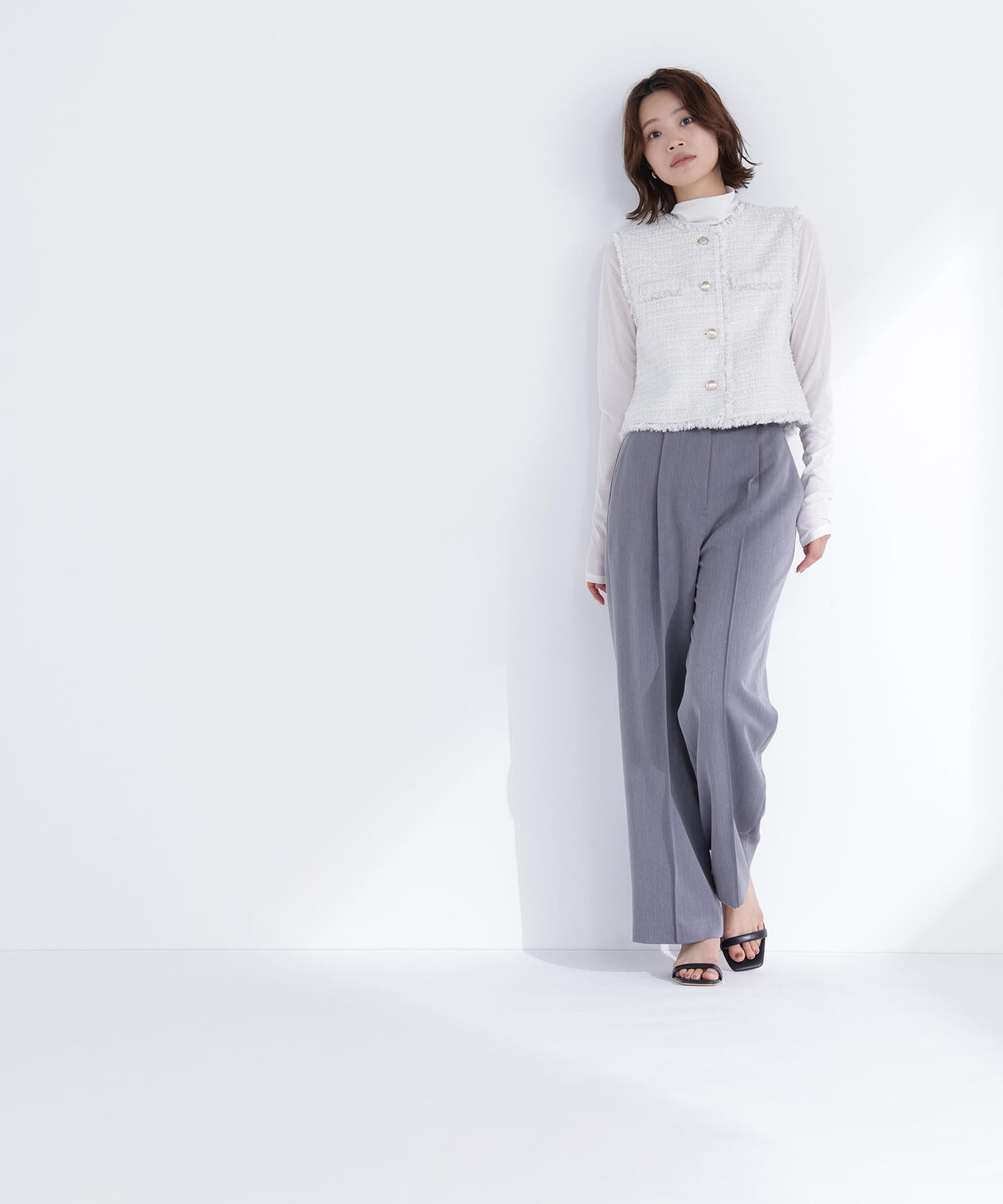 【新品タグ付き】ツイードシリーズ コンパクトジレ ツイードシリーズ コンパクトジレ | NATURAL BEAUTY BASIC（ナチュラル