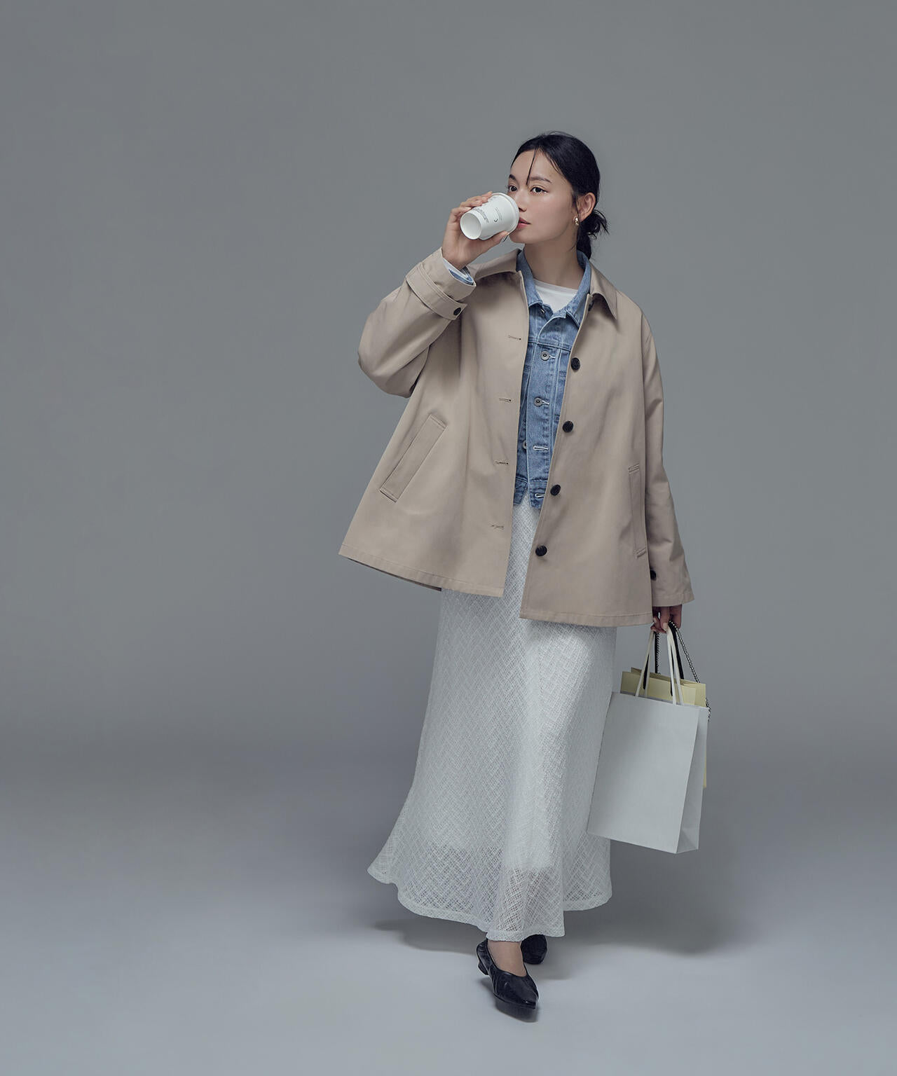 ステンカラーハーフコート | NATURAL BEAUTY BASIC（ナチュラル