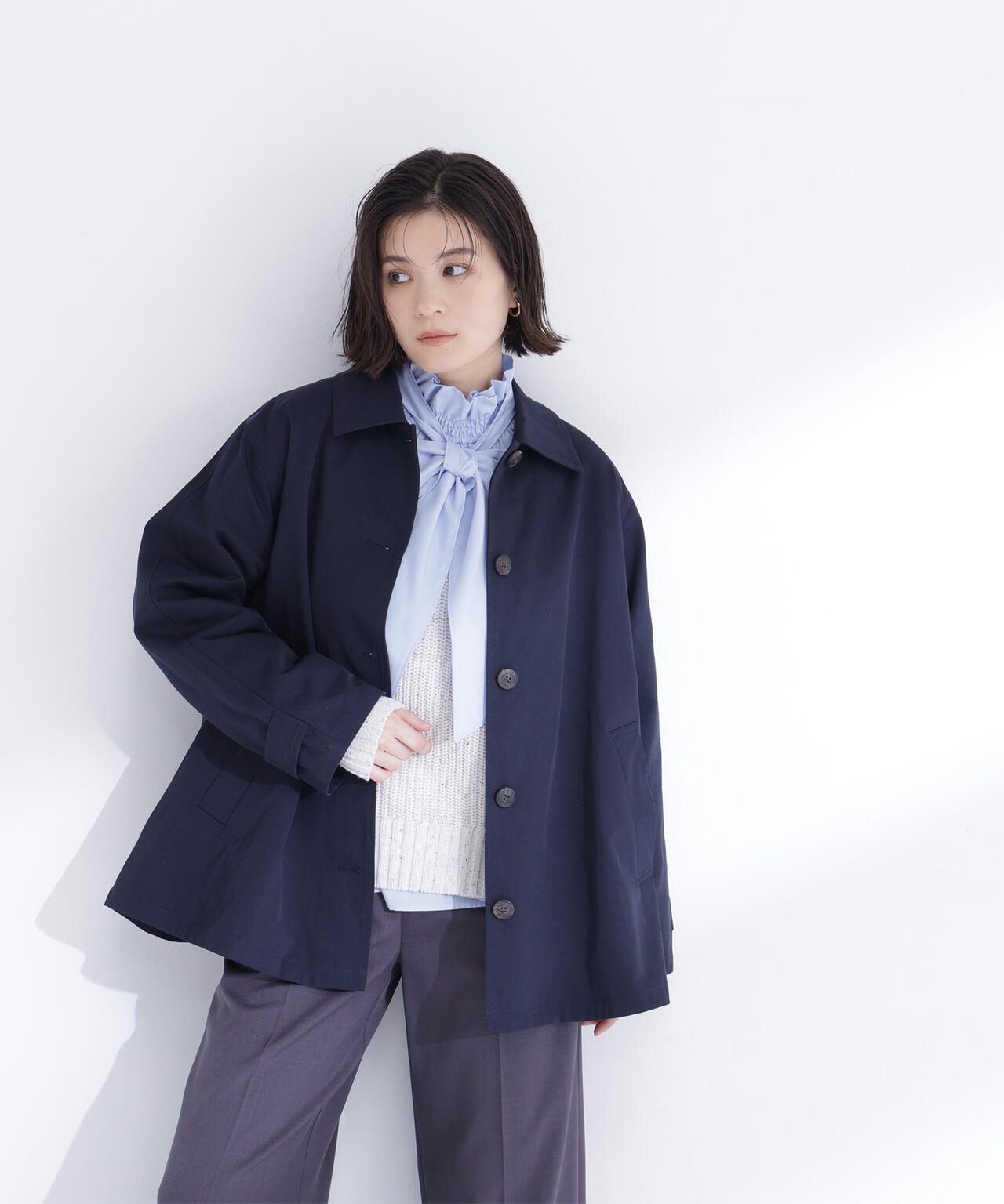 ステンカラーハーフコート | NATURAL BEAUTY BASIC（ナチュラル