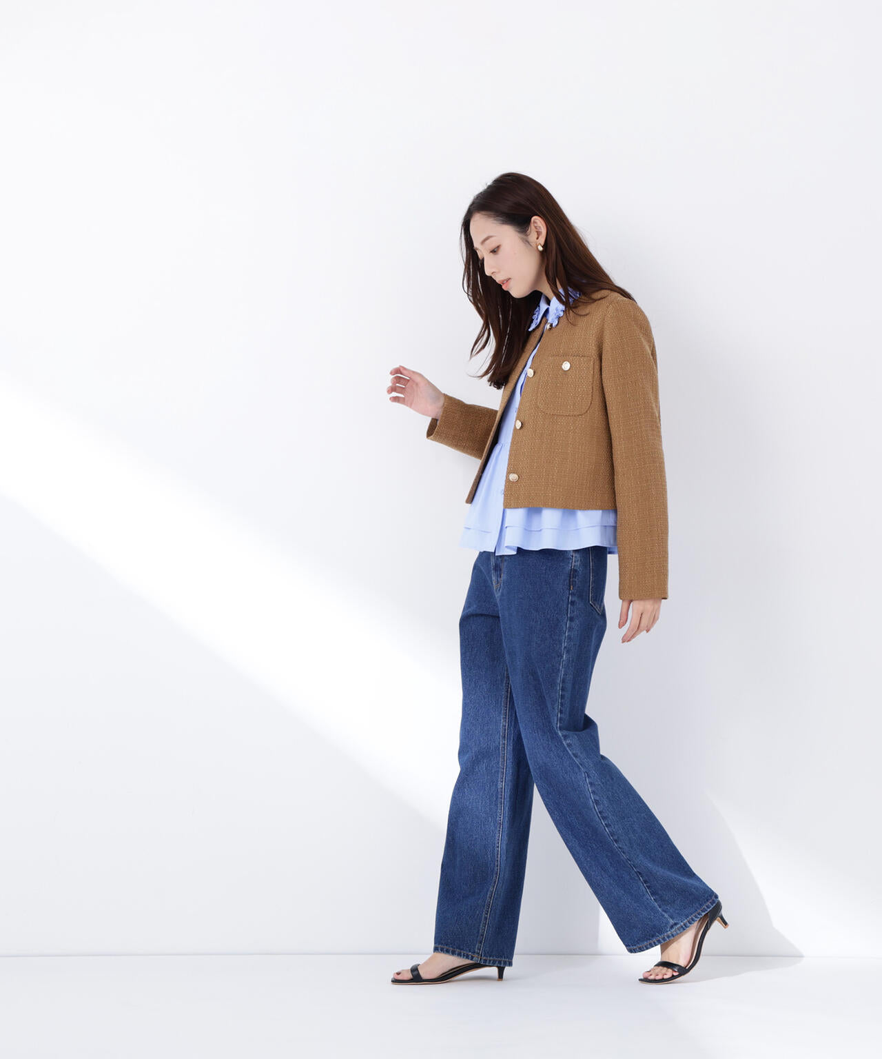 ツイードノーカラージャケット