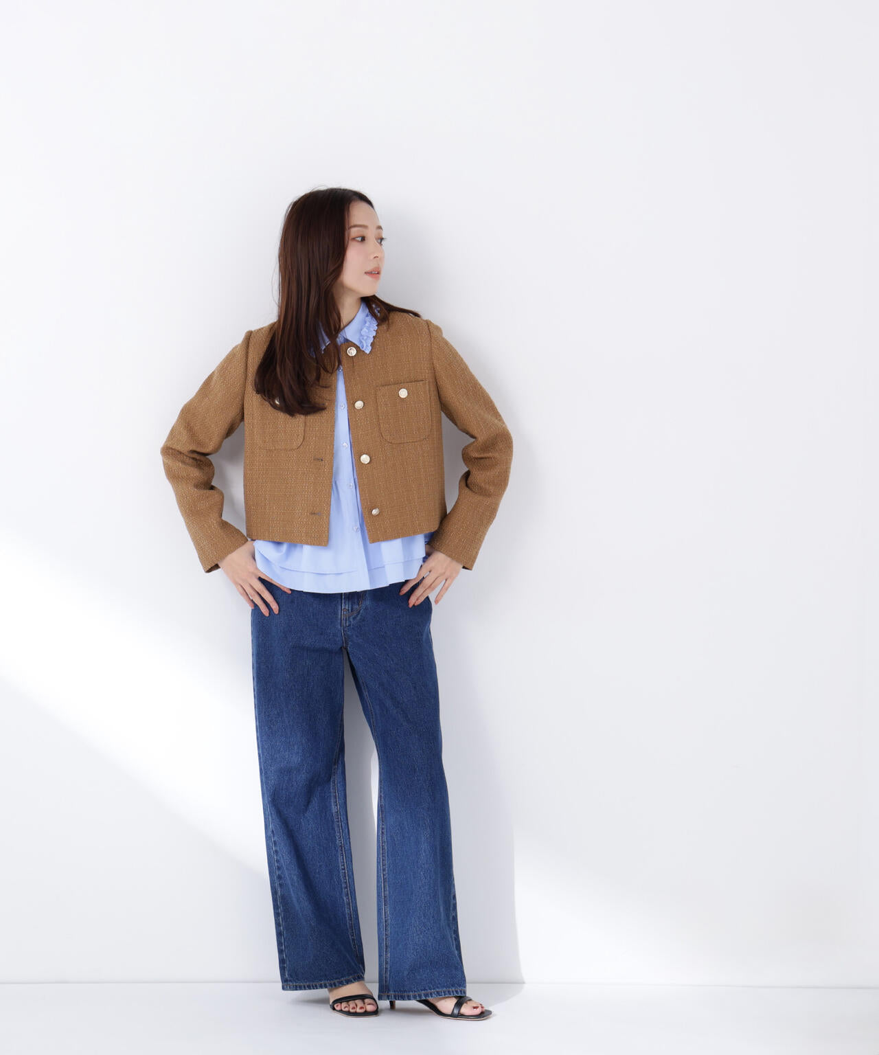 ツイードノーカラージャケット