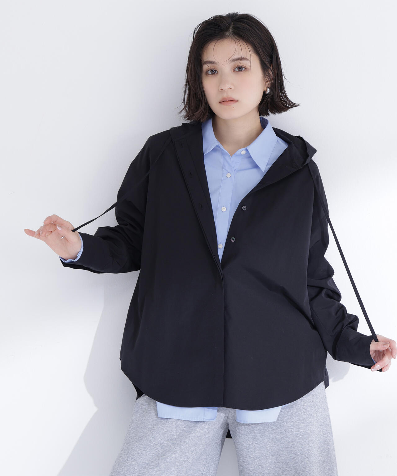 フーディーシャツブルゾン