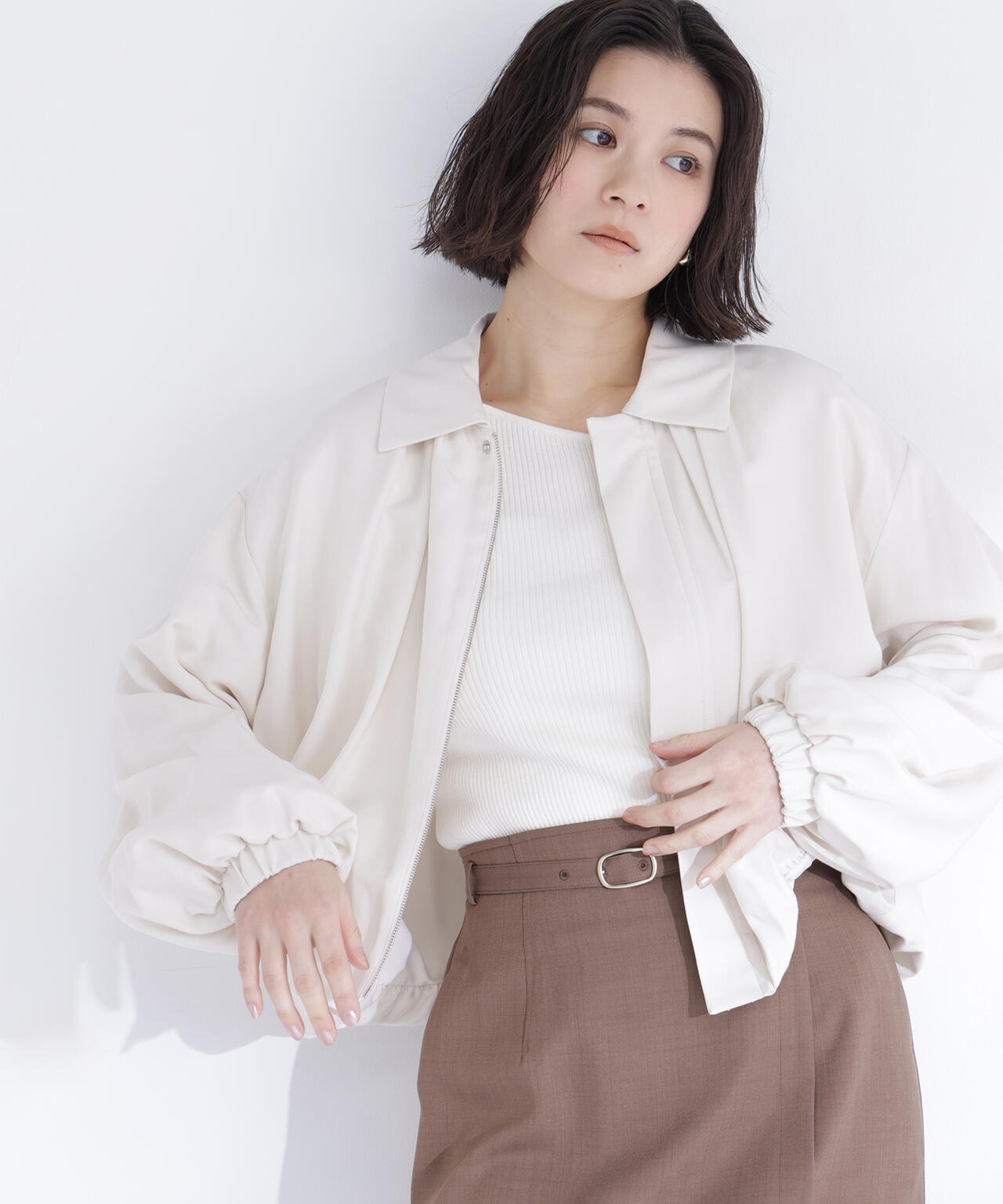 ステンカラーバルーンブルゾン | NATURAL BEAUTY BASIC（ナチュラル