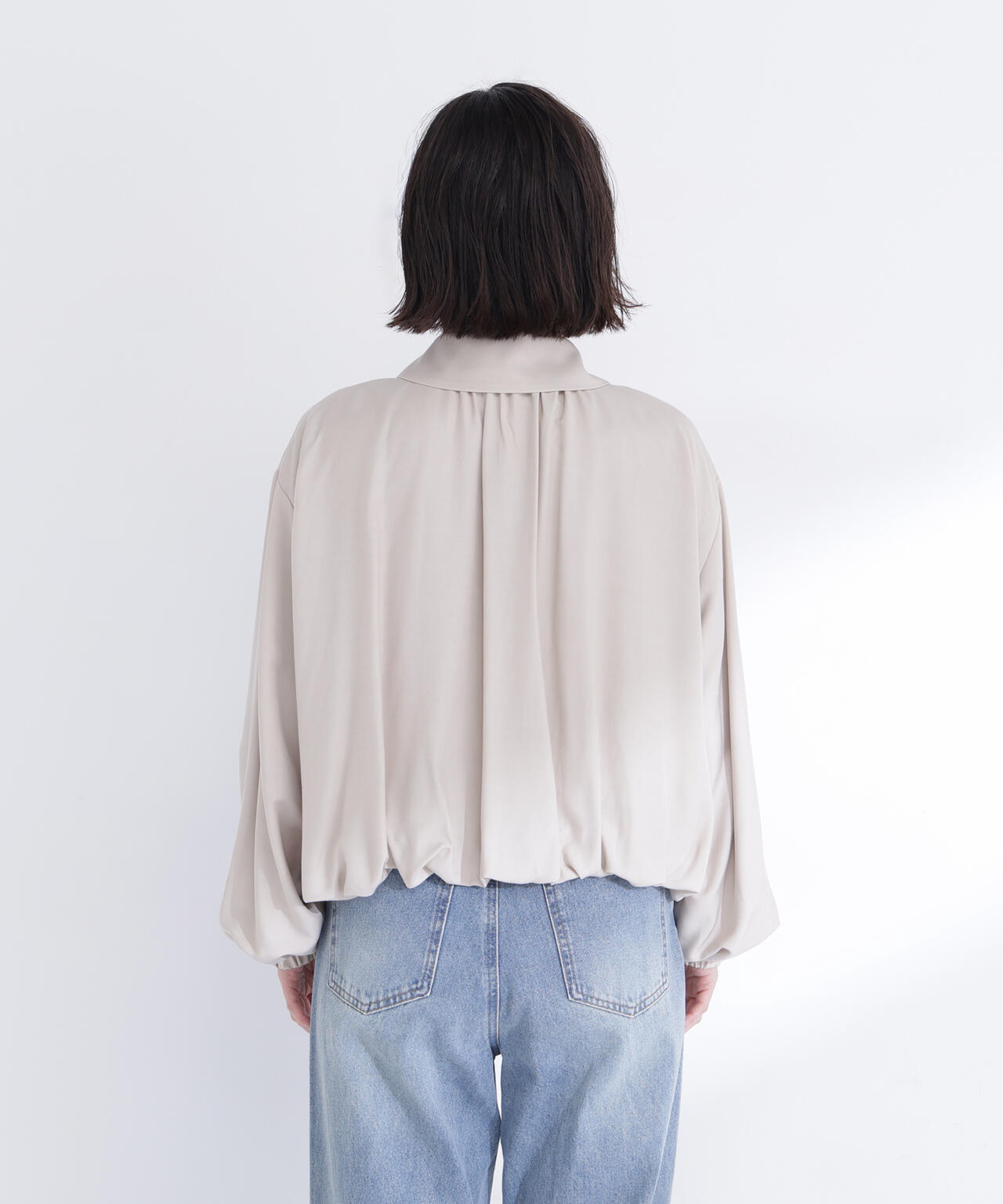 ステンカラーバルーンブルゾン