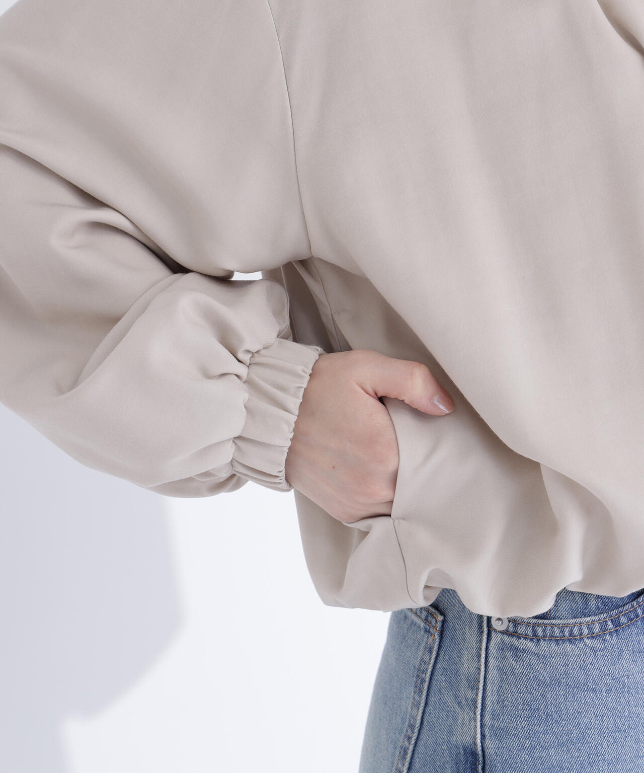 ステンカラーバルーンブルゾン