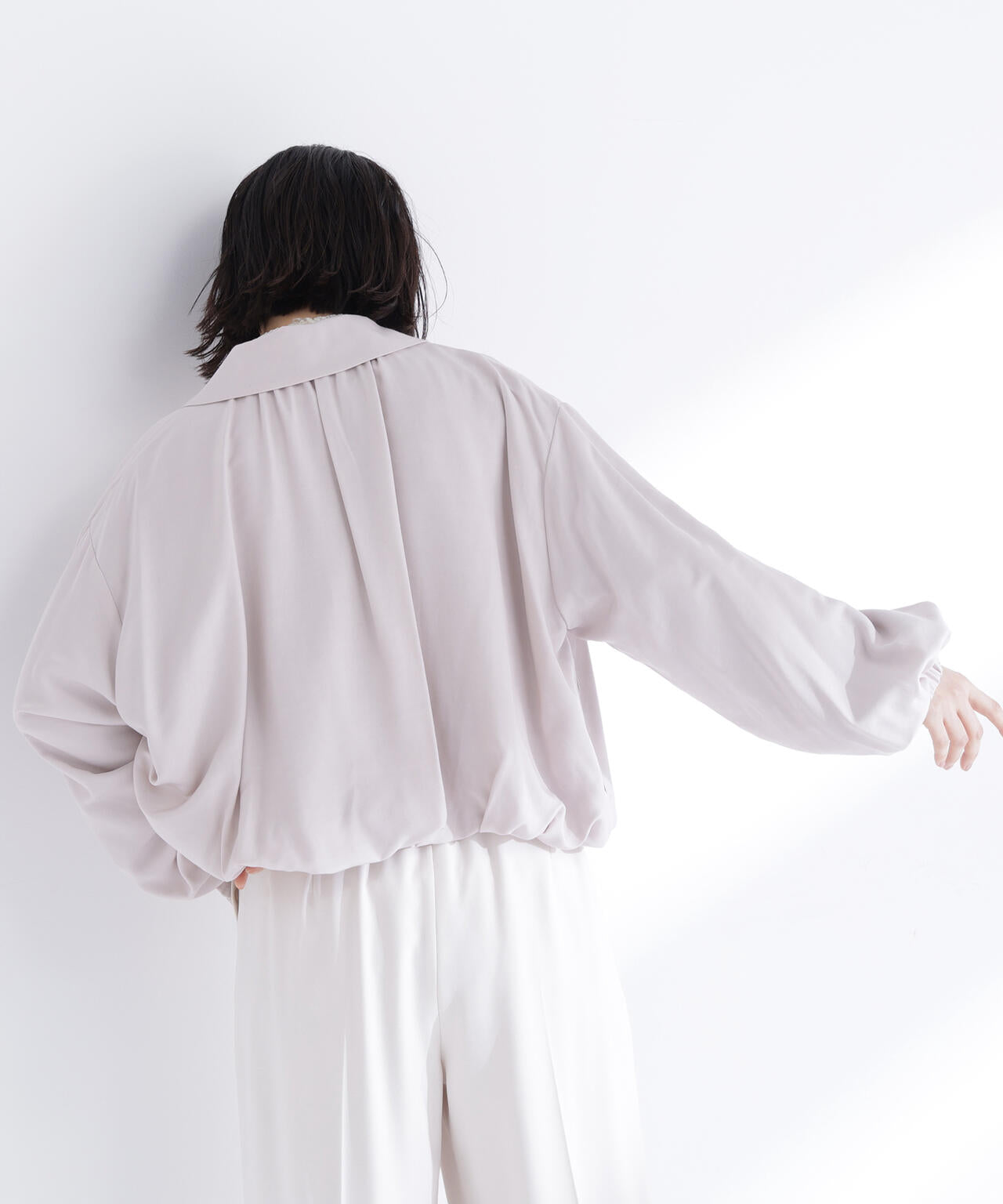 ステンカラーバルーンブルゾン