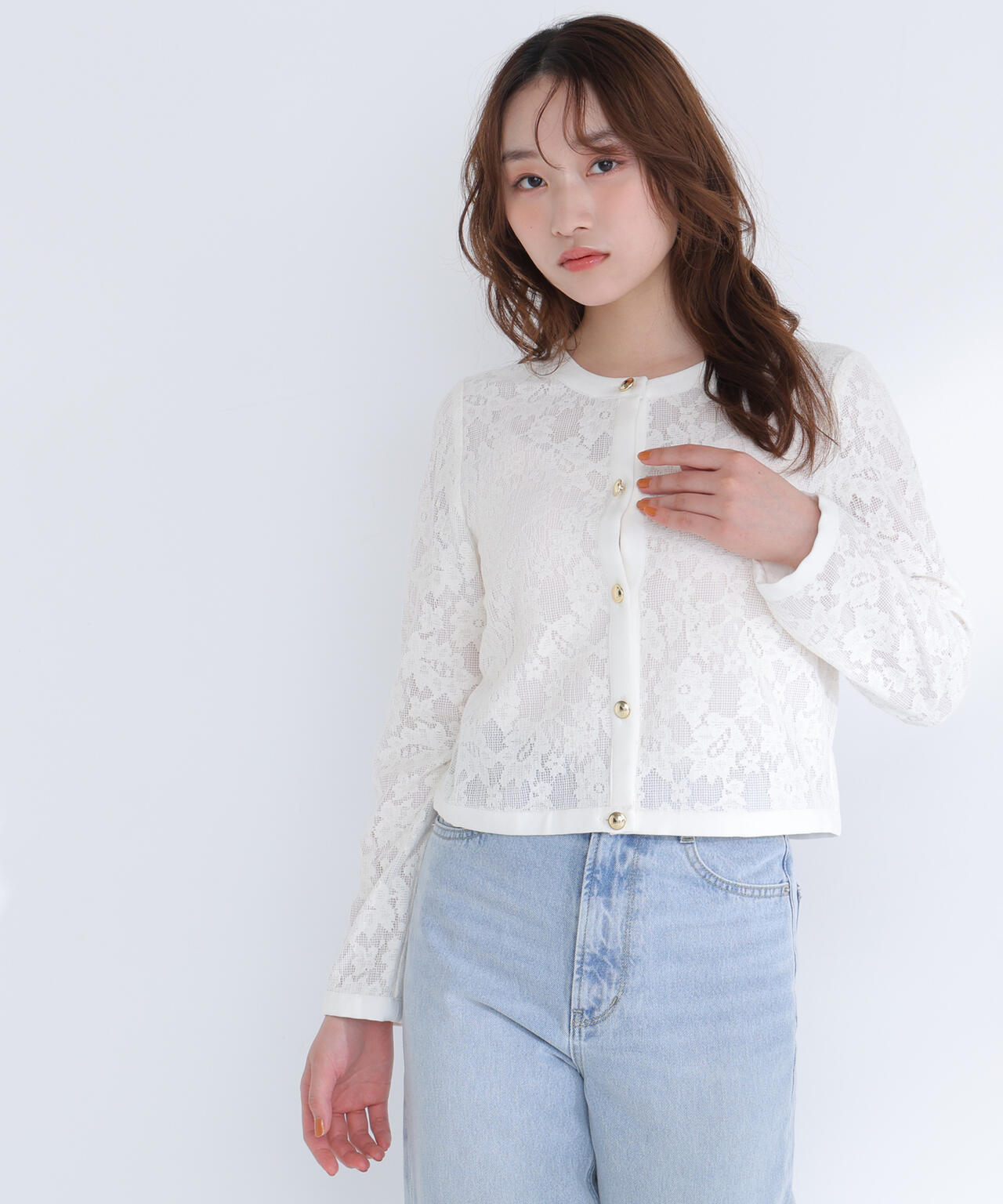 【今週末までの出品(4/12)】ナチュラルビューティーベーシック　レースブルゾン レースブルゾン | NATURAL BEAUTY BASIC（ナチュラルビューティー