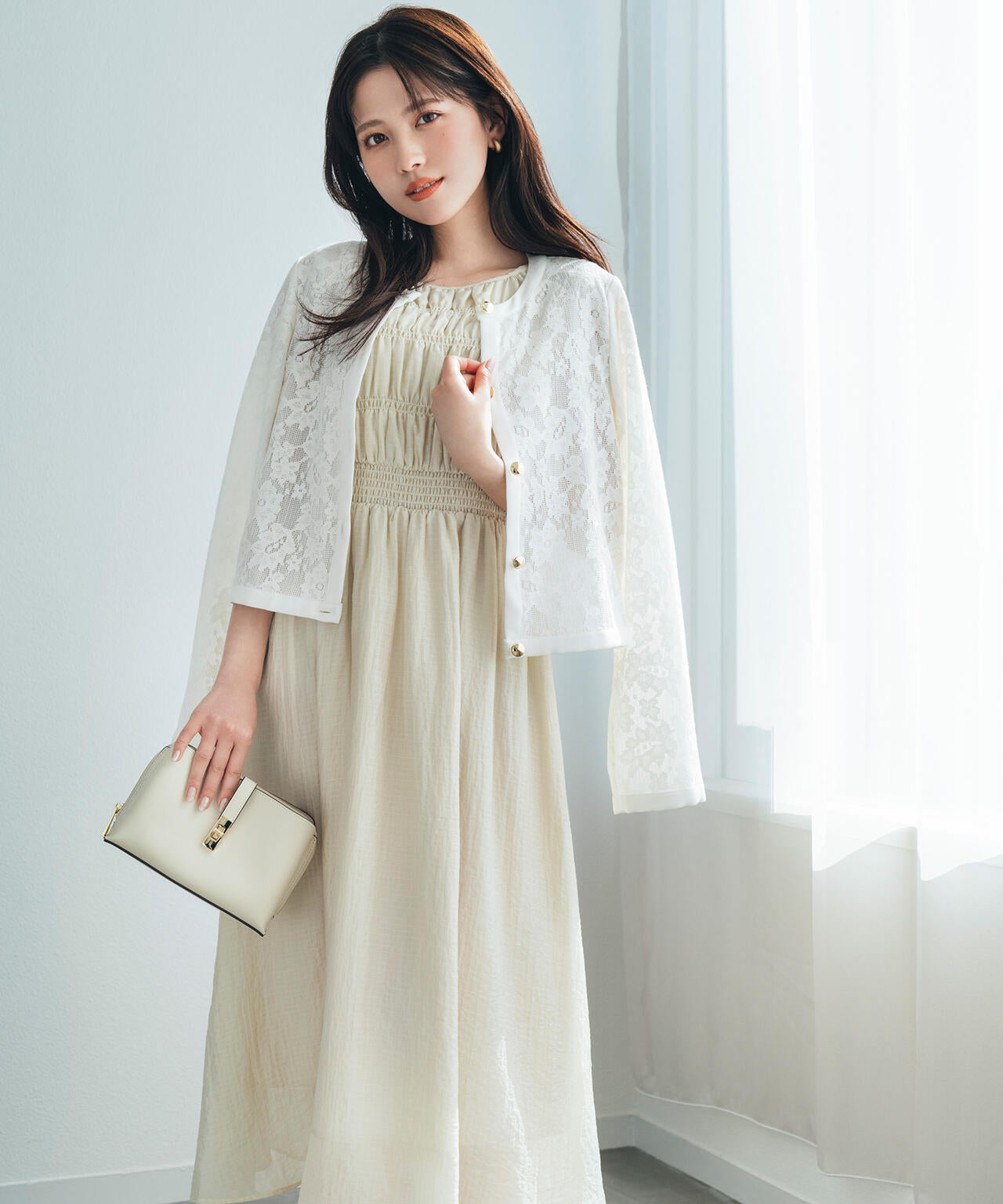 【今週末までの出品(4/12)】ナチュラルビューティーベーシック　レースブルゾン レースブルゾン | NATURAL BEAUTY BASIC（ナチュラルビューティー