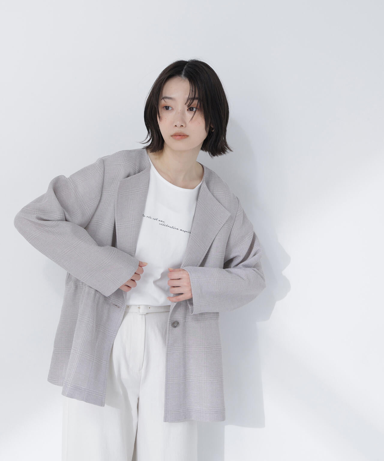ドロストシャドーチェックジャケット | NATURAL BEAUTY BASIC