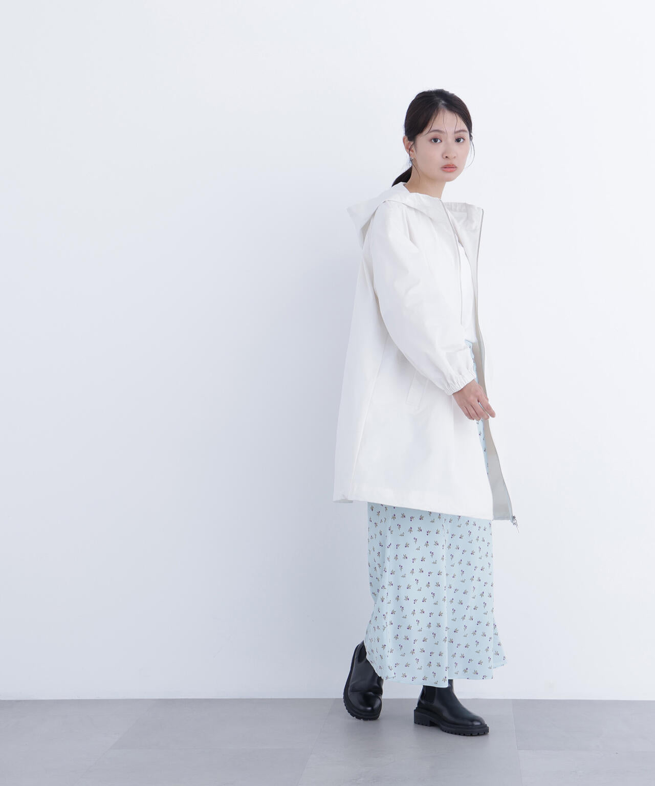 ミドルフーディーブルゾン