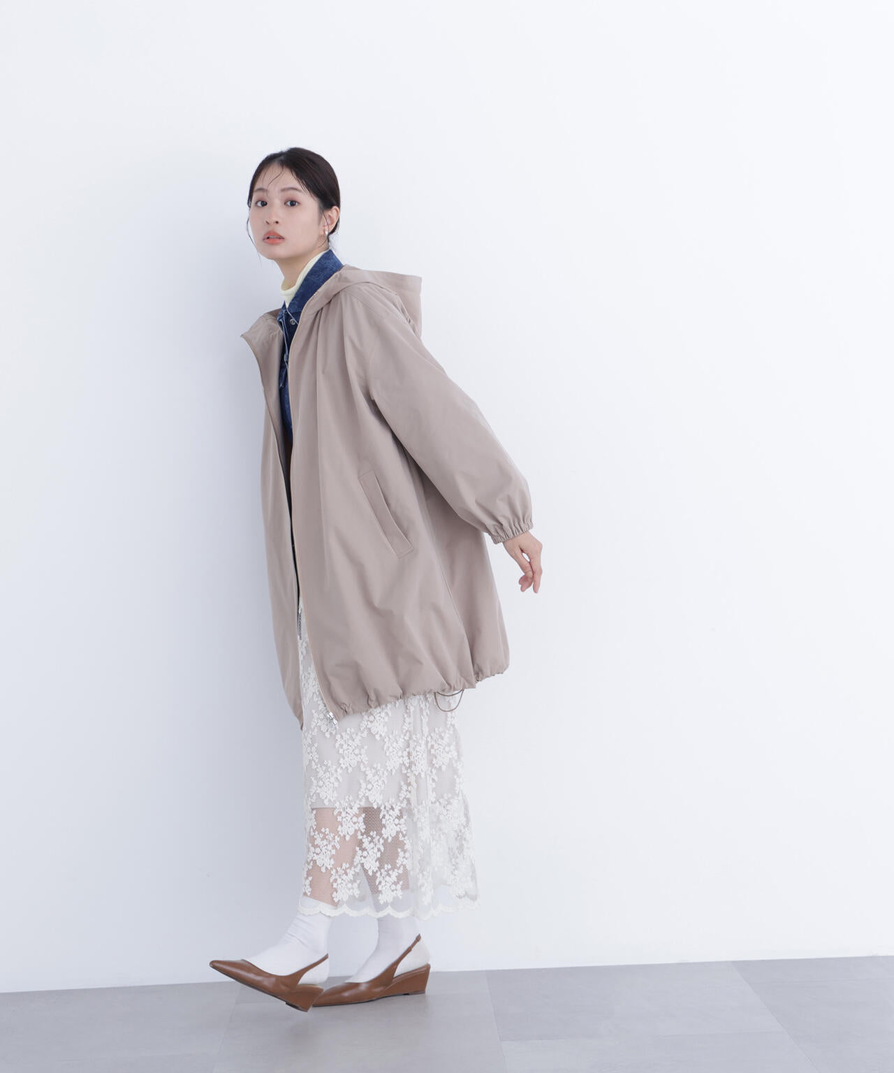 ミドルフーディーブルゾン