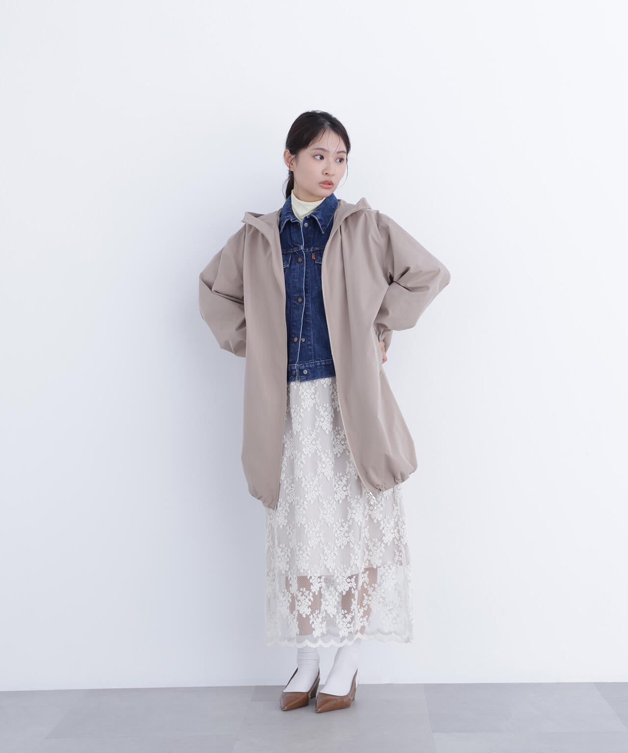 ミドルフーディーブルゾン