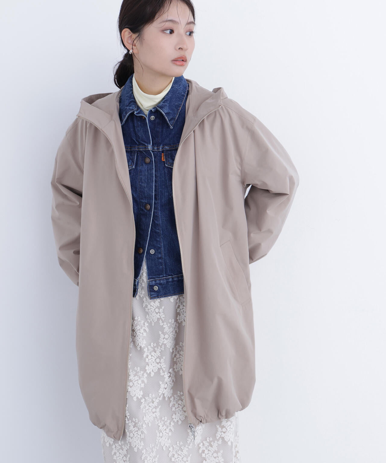 ミドルフーディーブルゾン